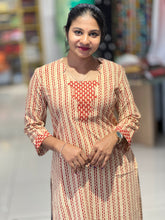 Stripe Printed Cotton Kurta | DNT493