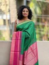 Semi Silk Temple Bordered Patterned Saree |SKH170