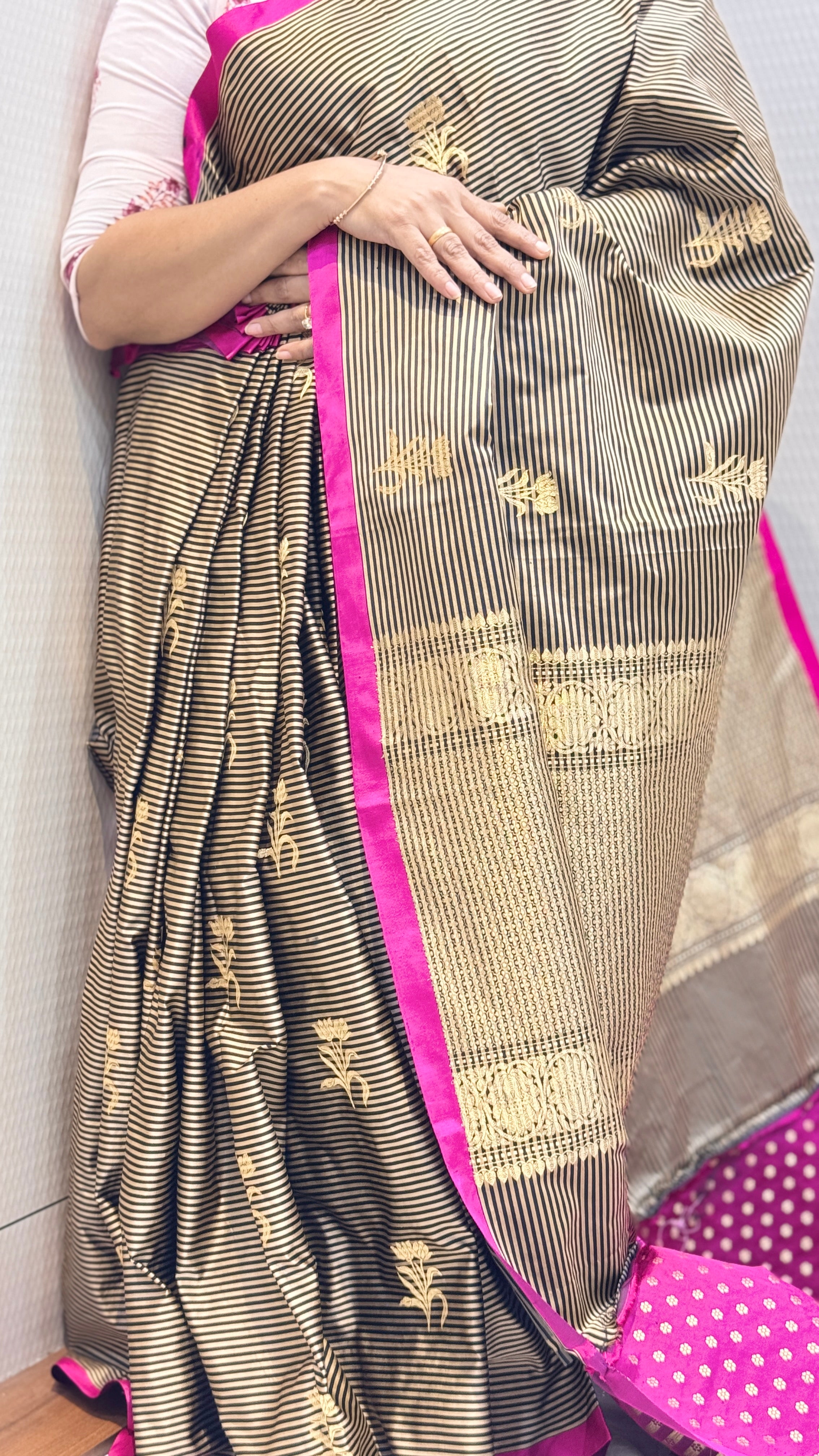 Satin Weaved Kathan Saree | KMM109