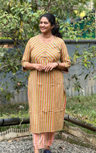 Zig Zag Printed South Cotton Kurta | GHB106