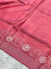 Floral Embroidered Tussar Saree | RGD243