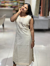 Hand Work Detailed Semi Silk Kurta | NAI106