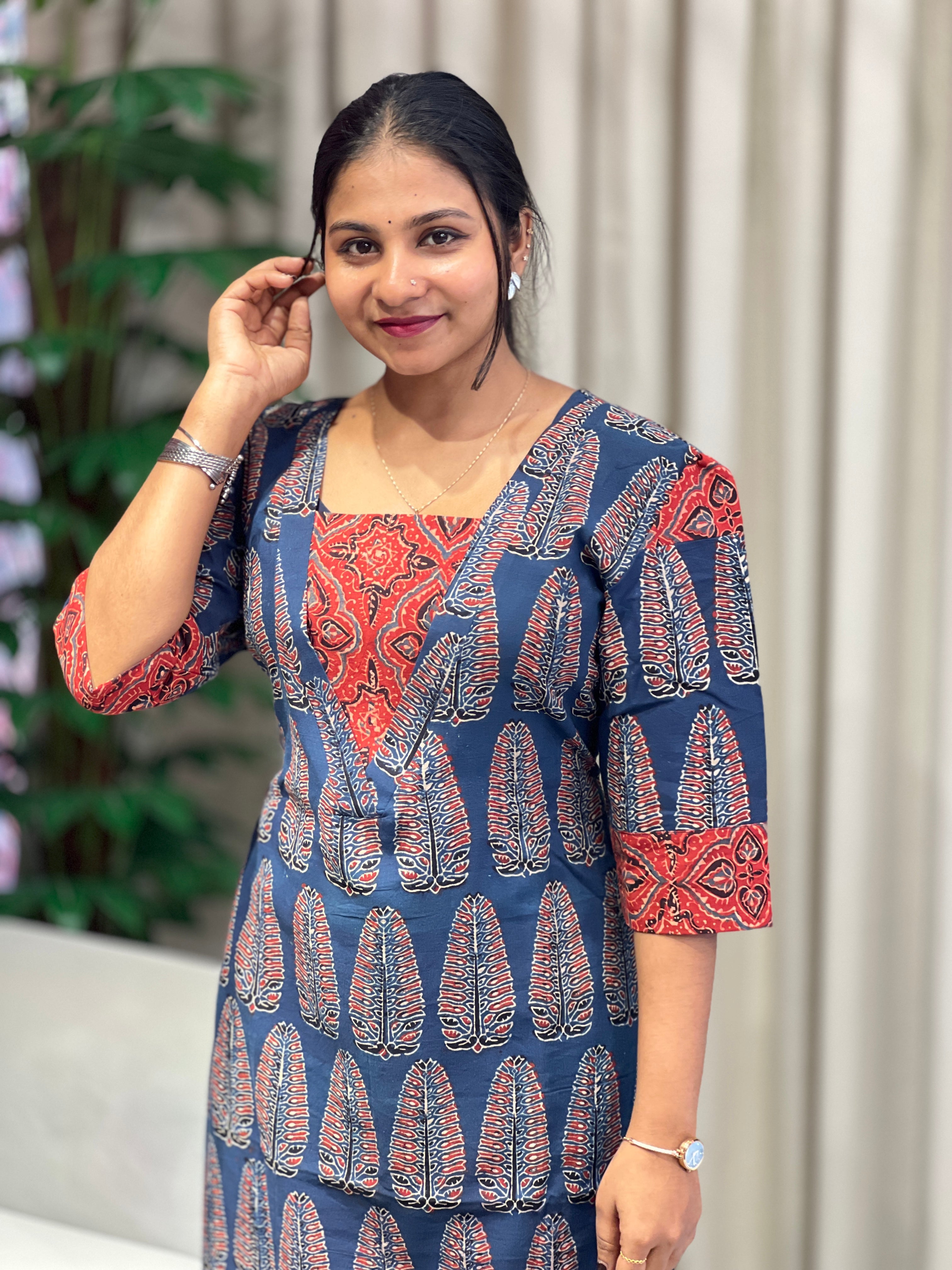 Printed Cotton Kurta  | DNT992