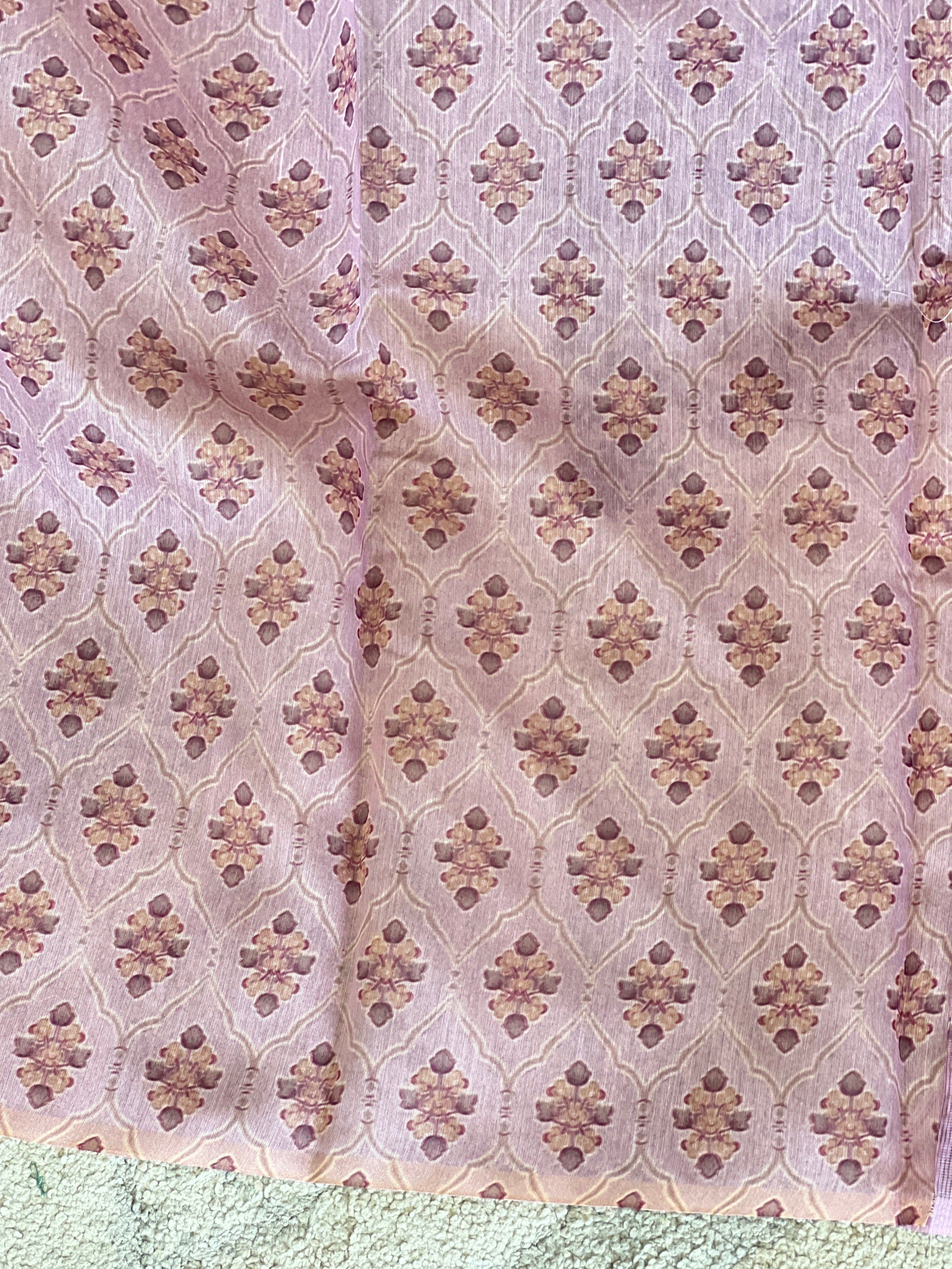 Digital Printed Floral Patterned Supernet Kota Saree | BLD1222