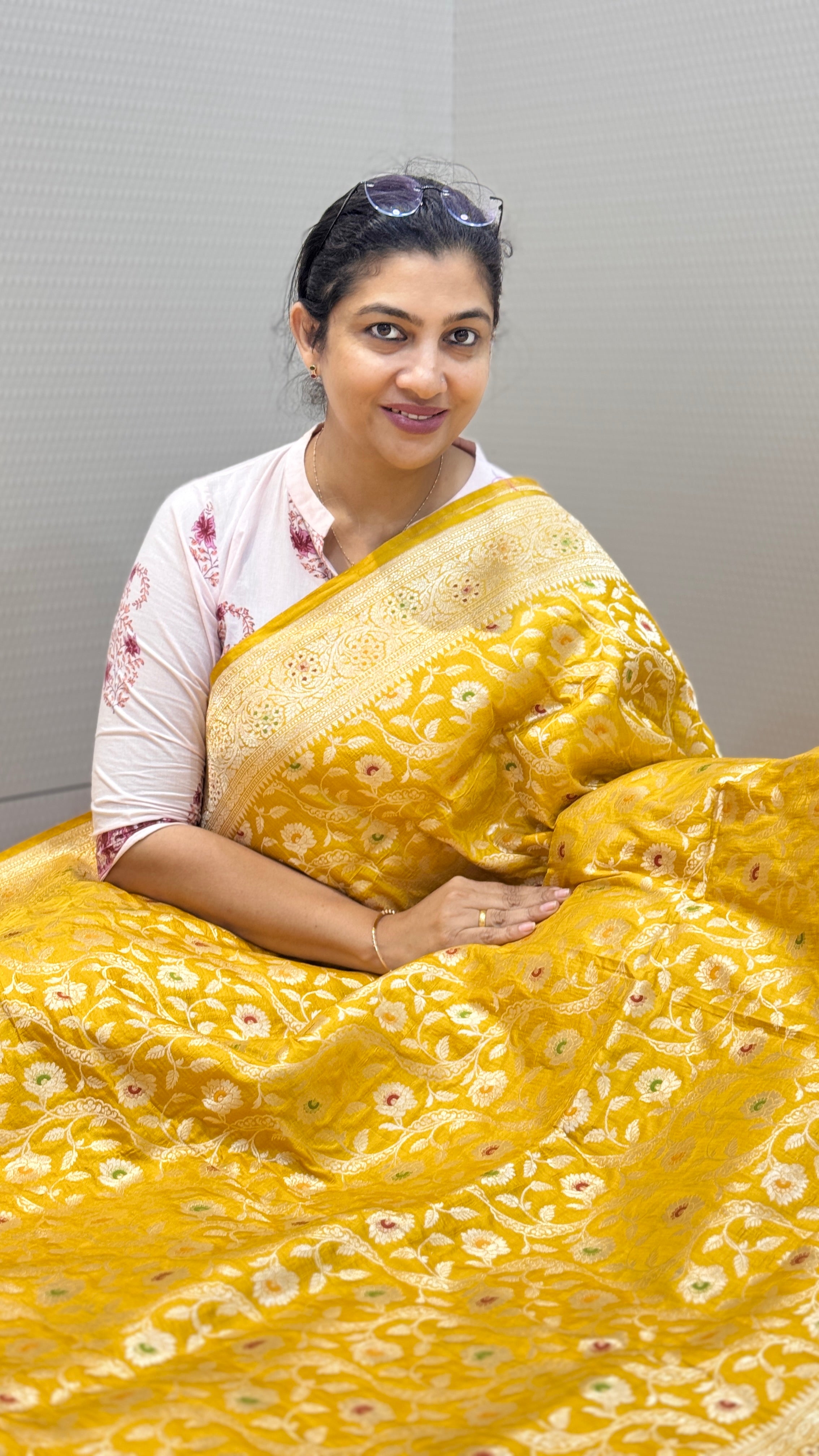 Luxury Woven by Hand Loom Pure Kathan Saree  | KMM101