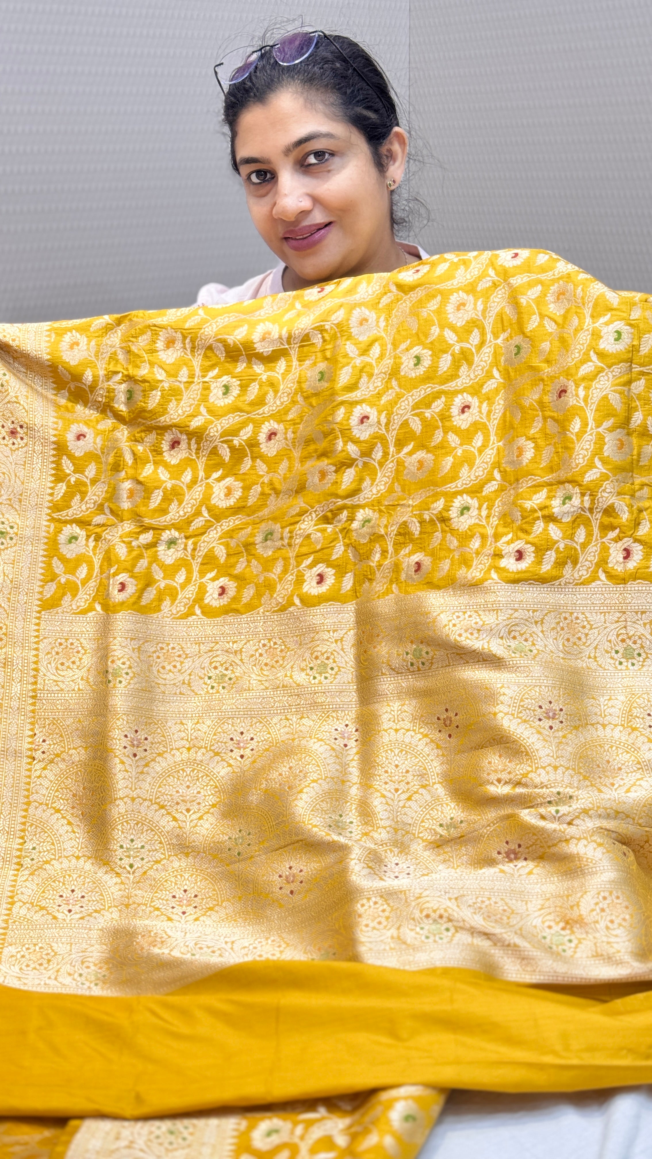 Luxury Woven by Hand Loom Pure Kathan Saree  | KMM101