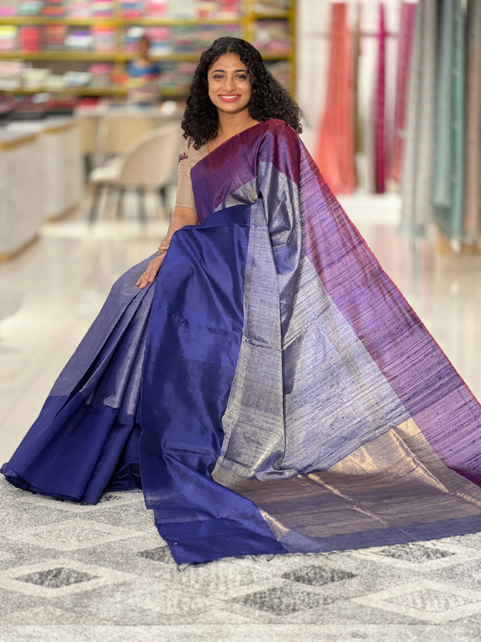 Tissue Weaved Raw Silk Saree | RGD302