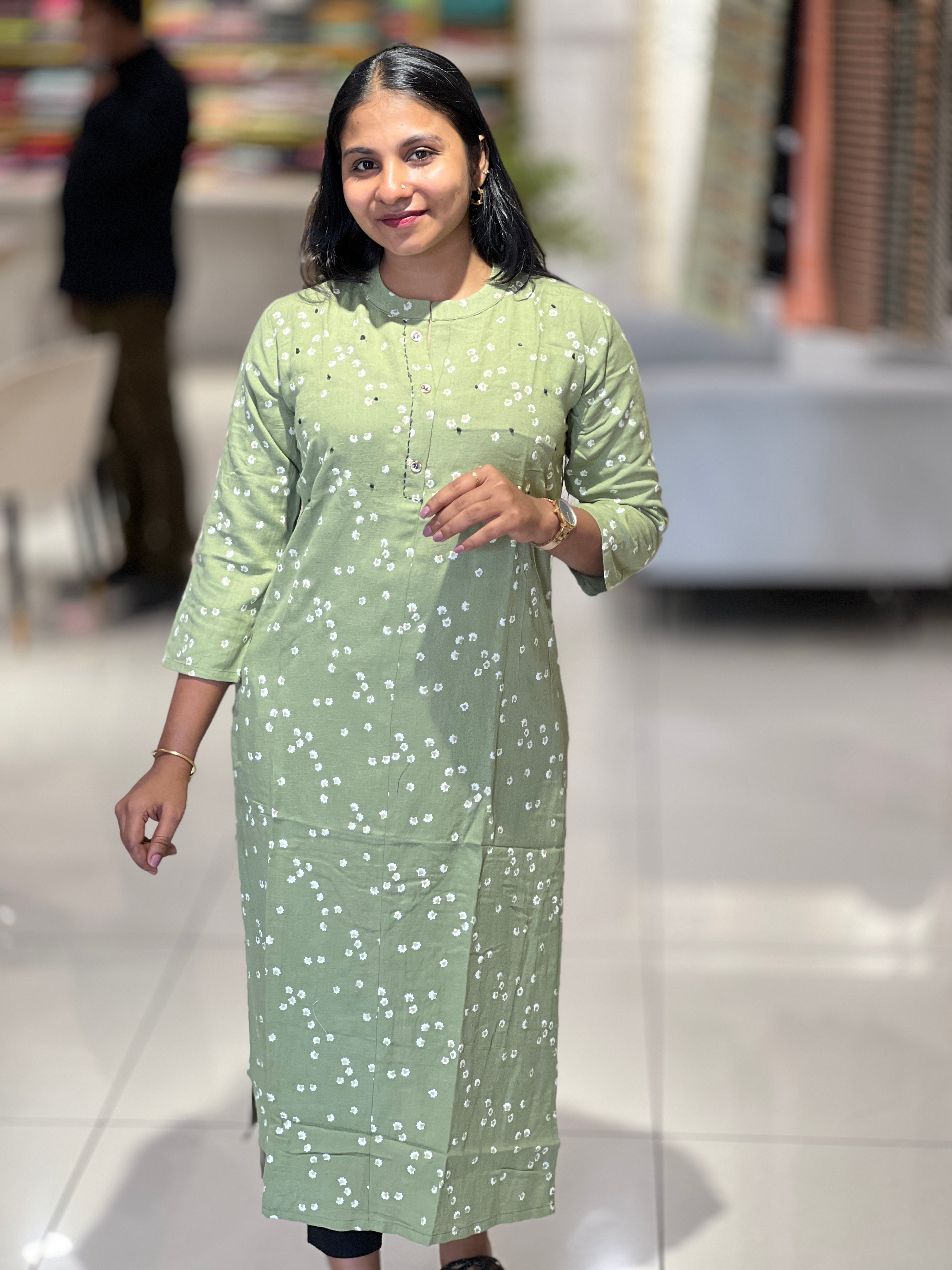 Printed Cotton Blend Kurta | AFD131
