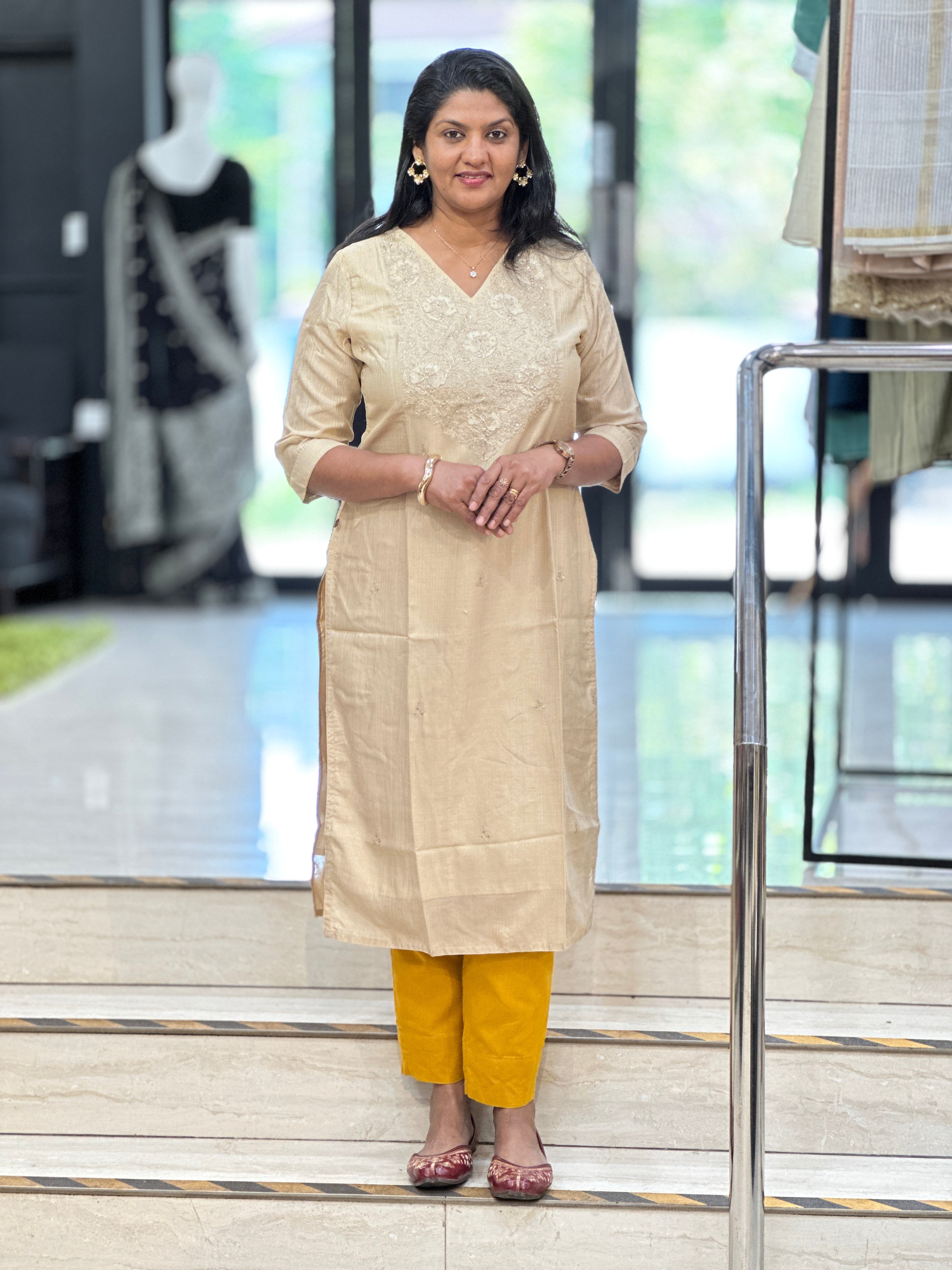 Embroidery detailed Art Silk Kurta | VSI196