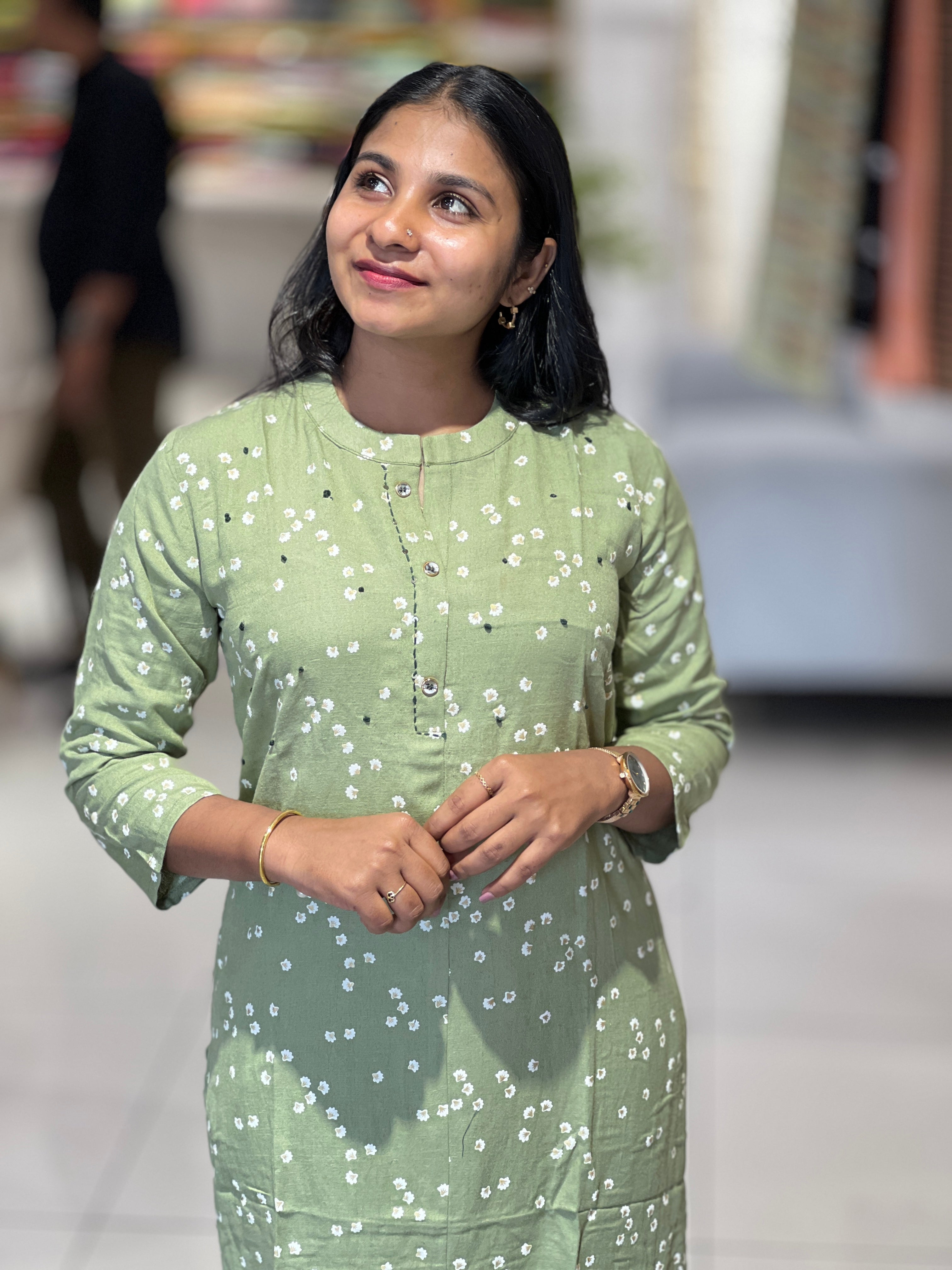 Printed Cotton Blend Kurta | AFD131
