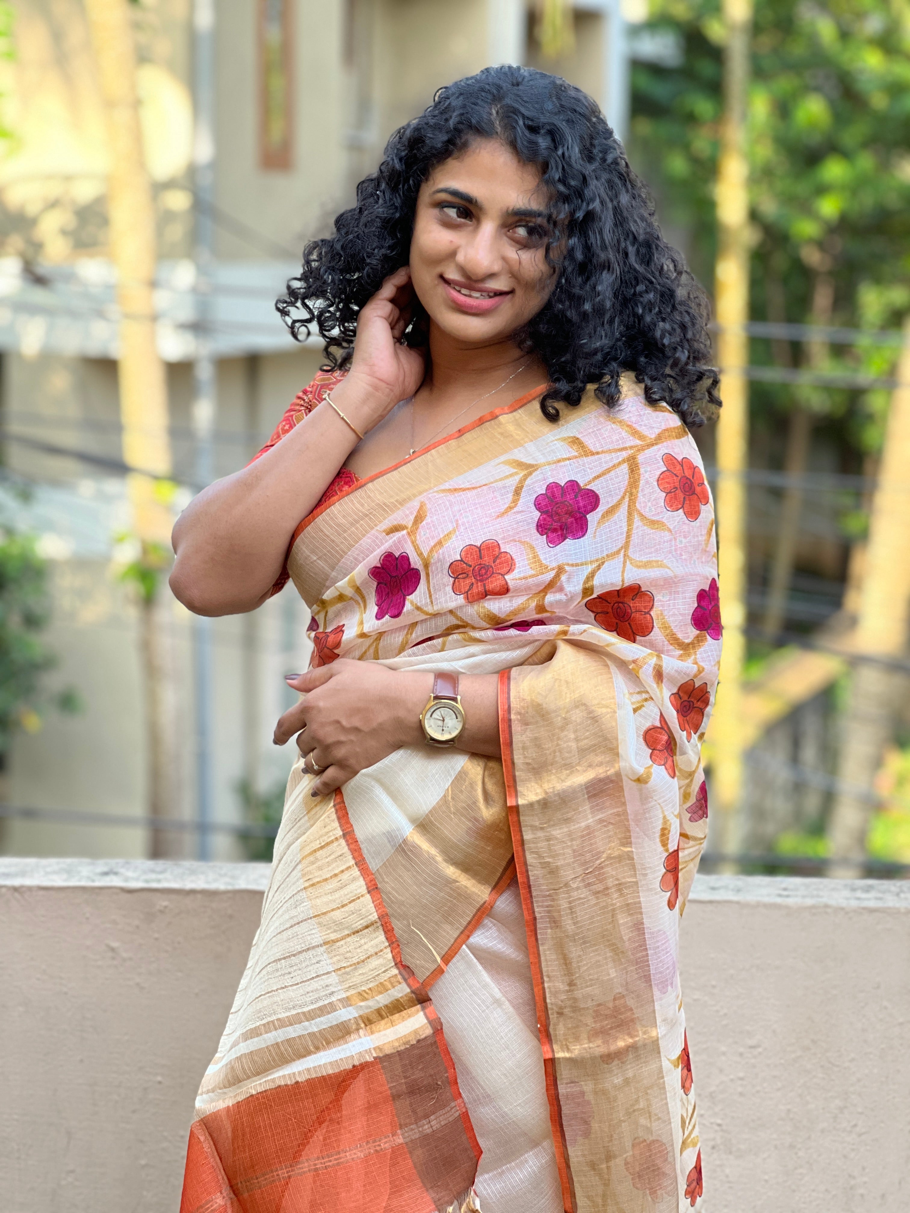 Hand Painted Tussar Kota Saree | SBS901