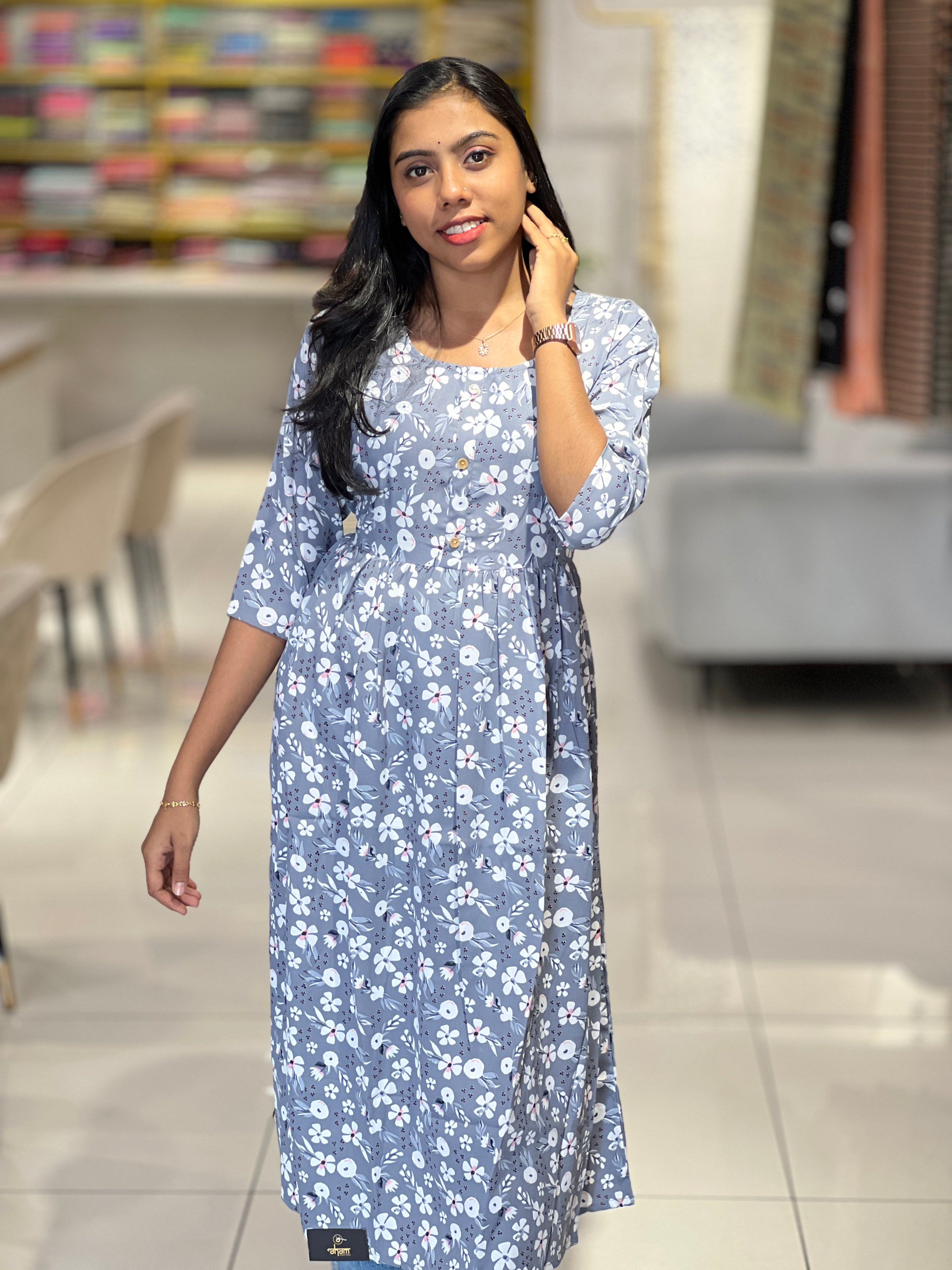 Floral Digital Printed Rayon Kurta | VSI103