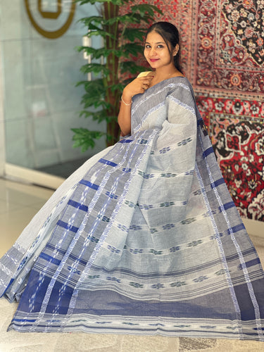 Check Patterned Cotton Saree (Without Blouse) | RP676