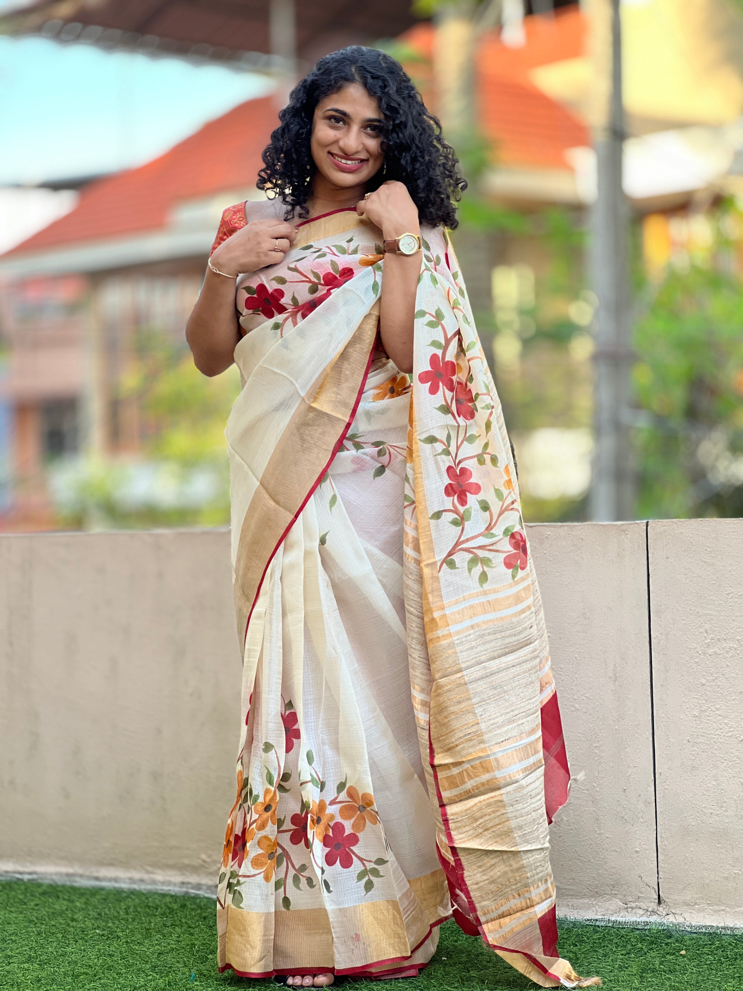 Hand Painted Tussar Kota Saree | SBS900