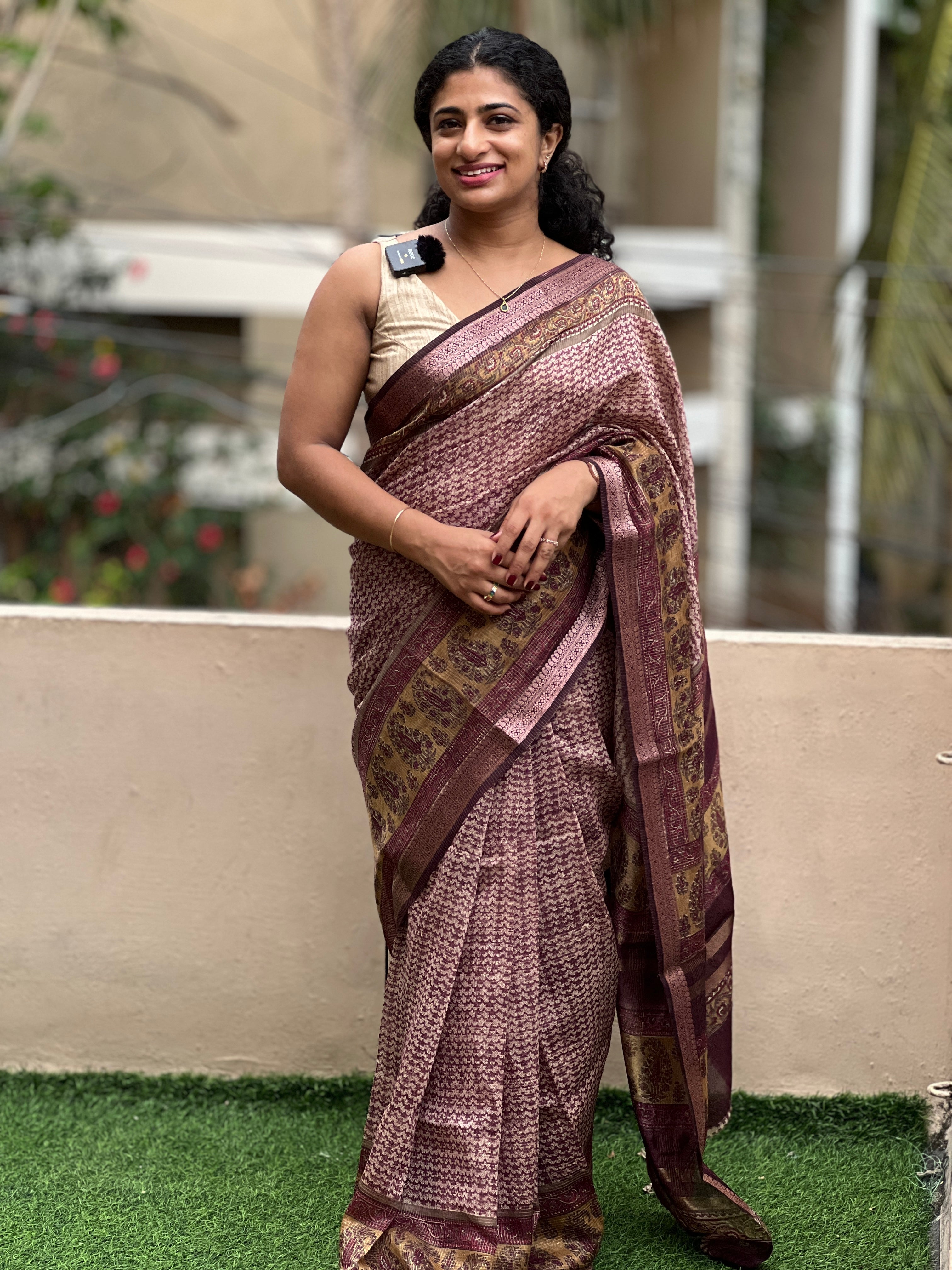 Zari Weaved Chanderi Saree | SMC124