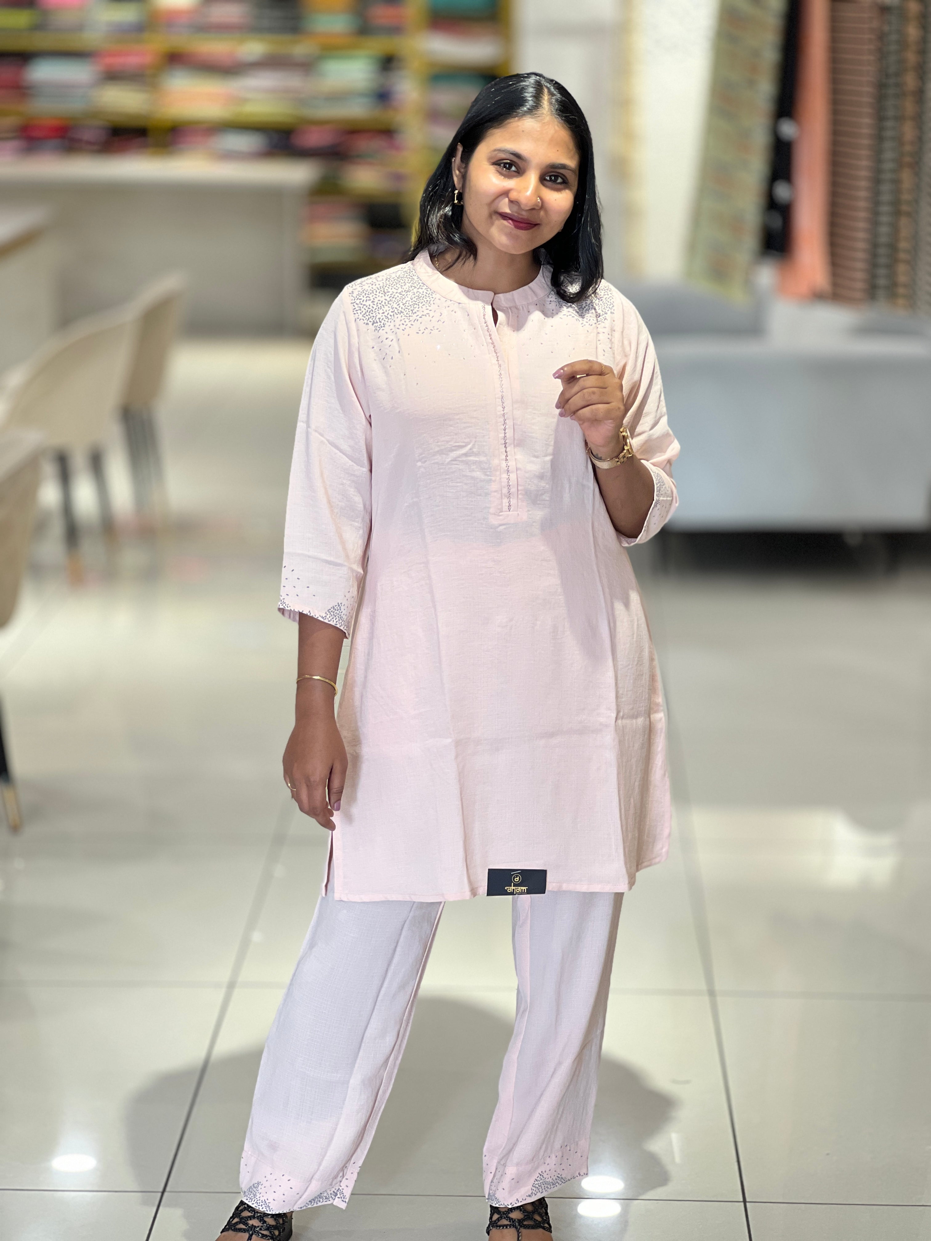 Printed With Sequence Highlighted Kurta Top & Bottom | NIO106