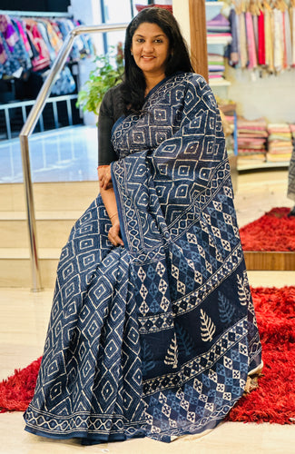 Screen Printed Semi Silk Saree | VDA121