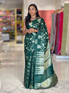 Floral Weaving Pattern Chanderi Finish Saree | NN260