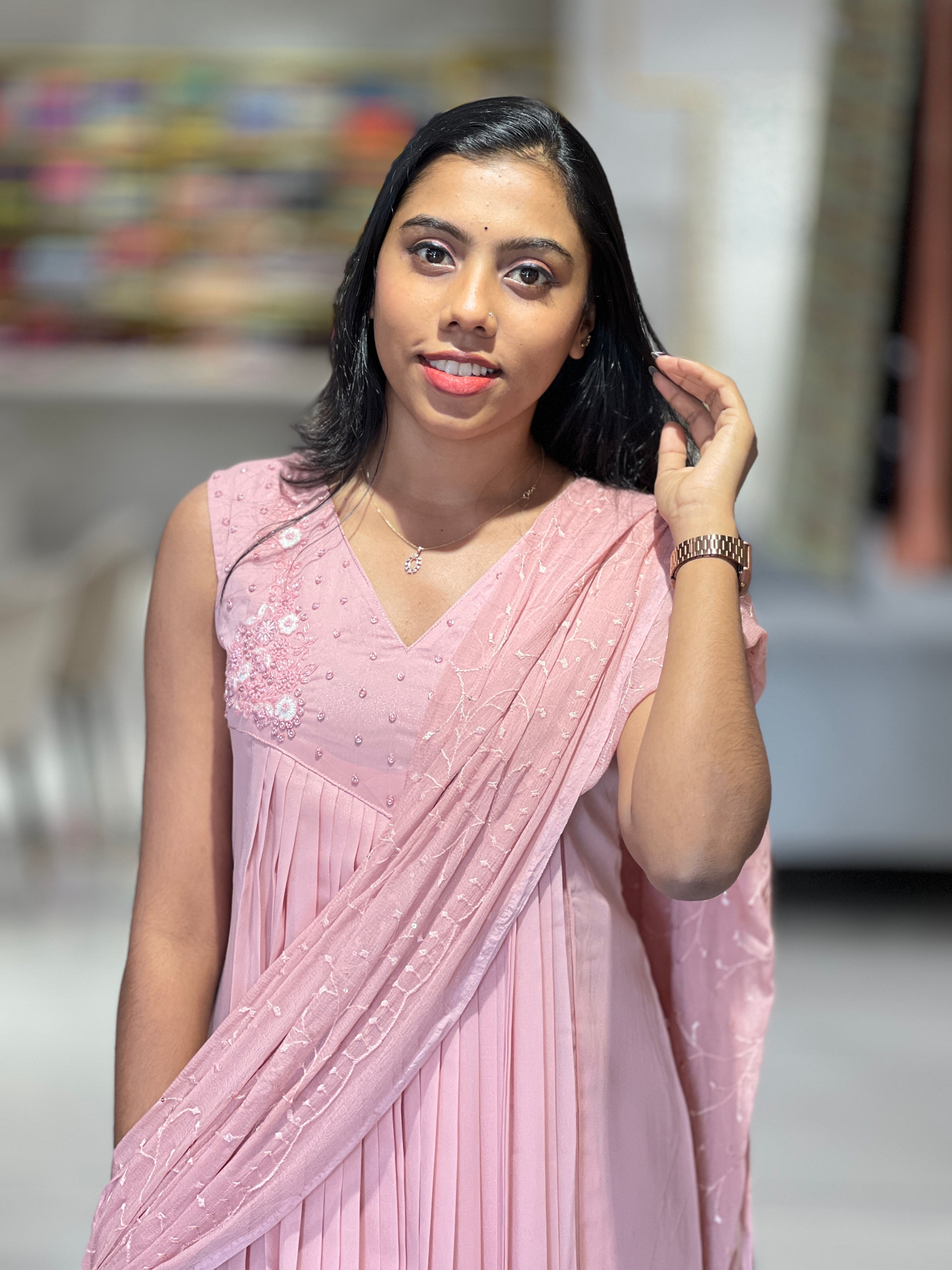 Hand Embroidery Detailed Georgette Kurta Set | BR109