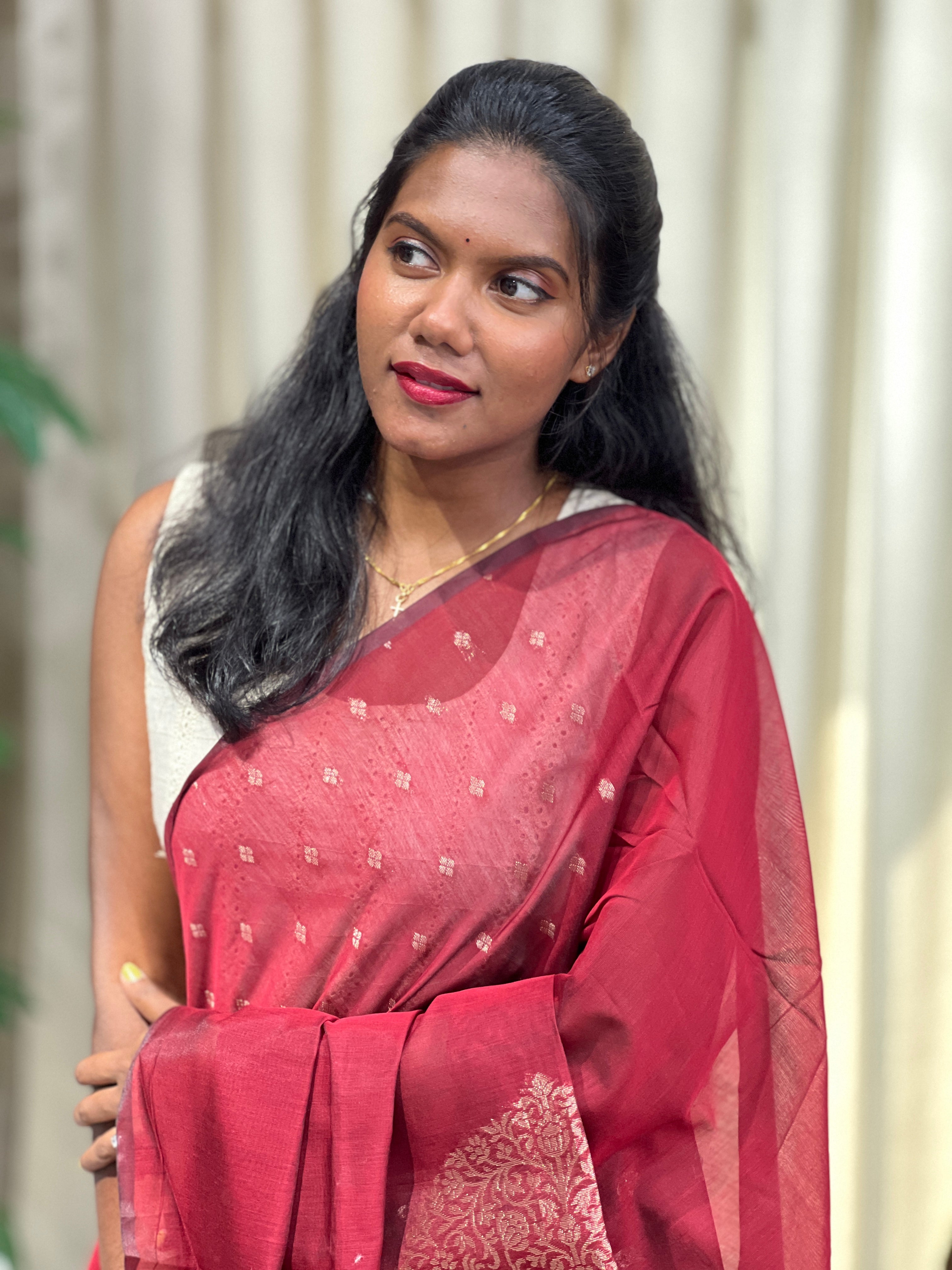 Zari Woven Cotton Silk Saree | YNG1040