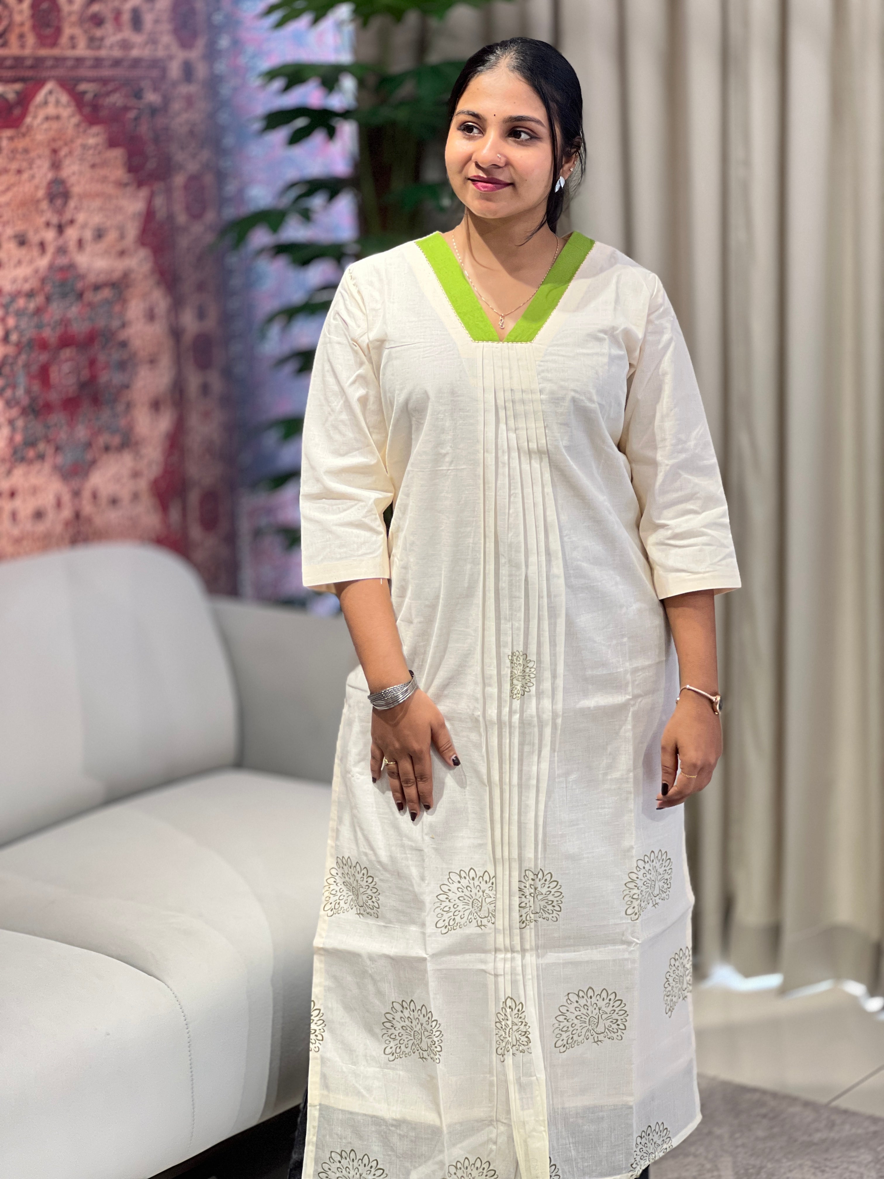 Digital Print Cotton Kurta | DNT988