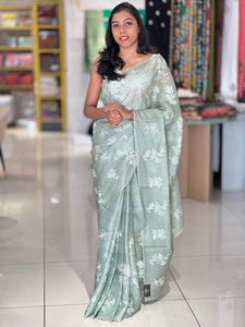 Floral Machine Embroidery Detailed Kota Saree | BLD1293