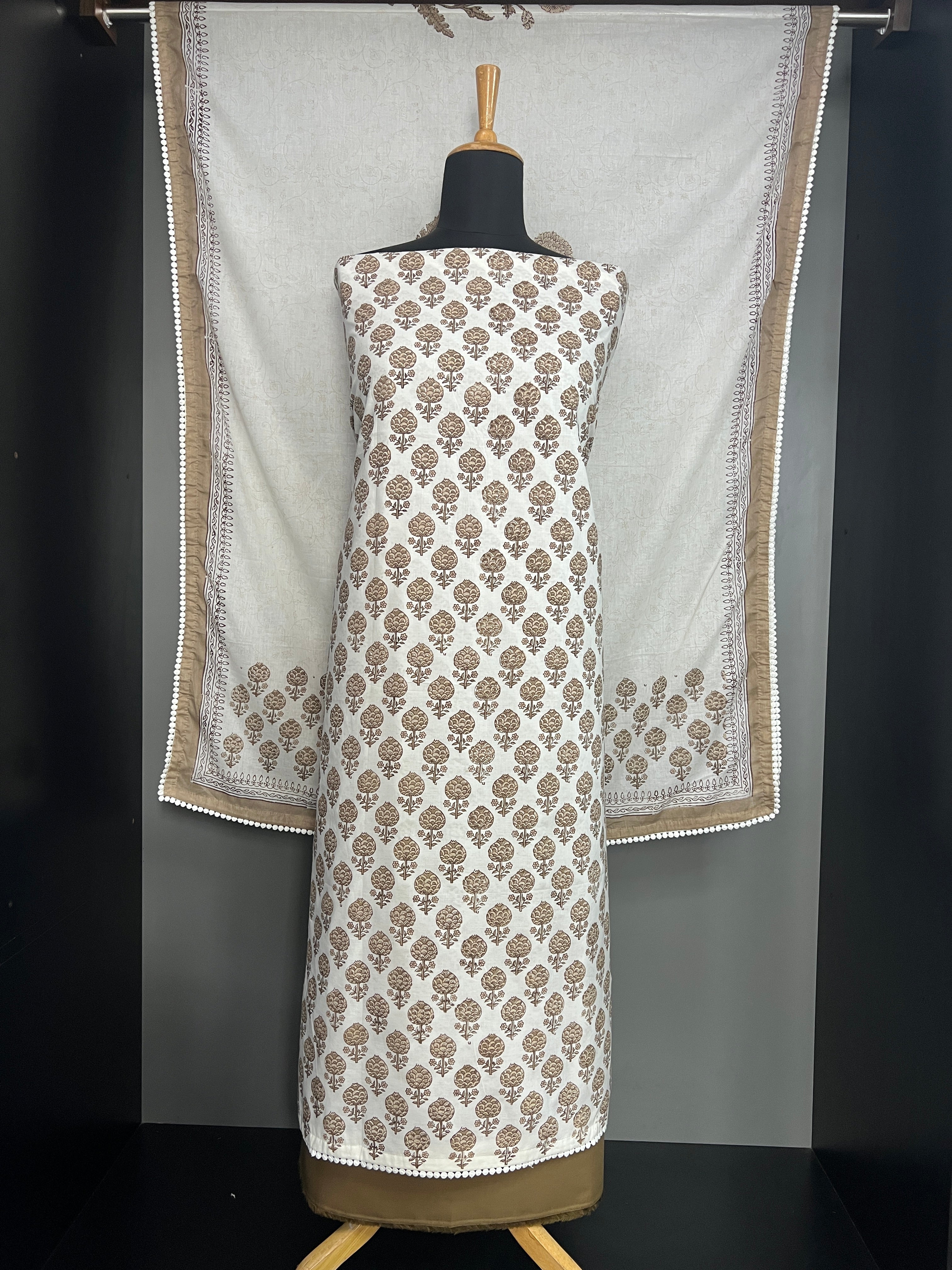 Block Printed Cotton Salwar Set | HE250