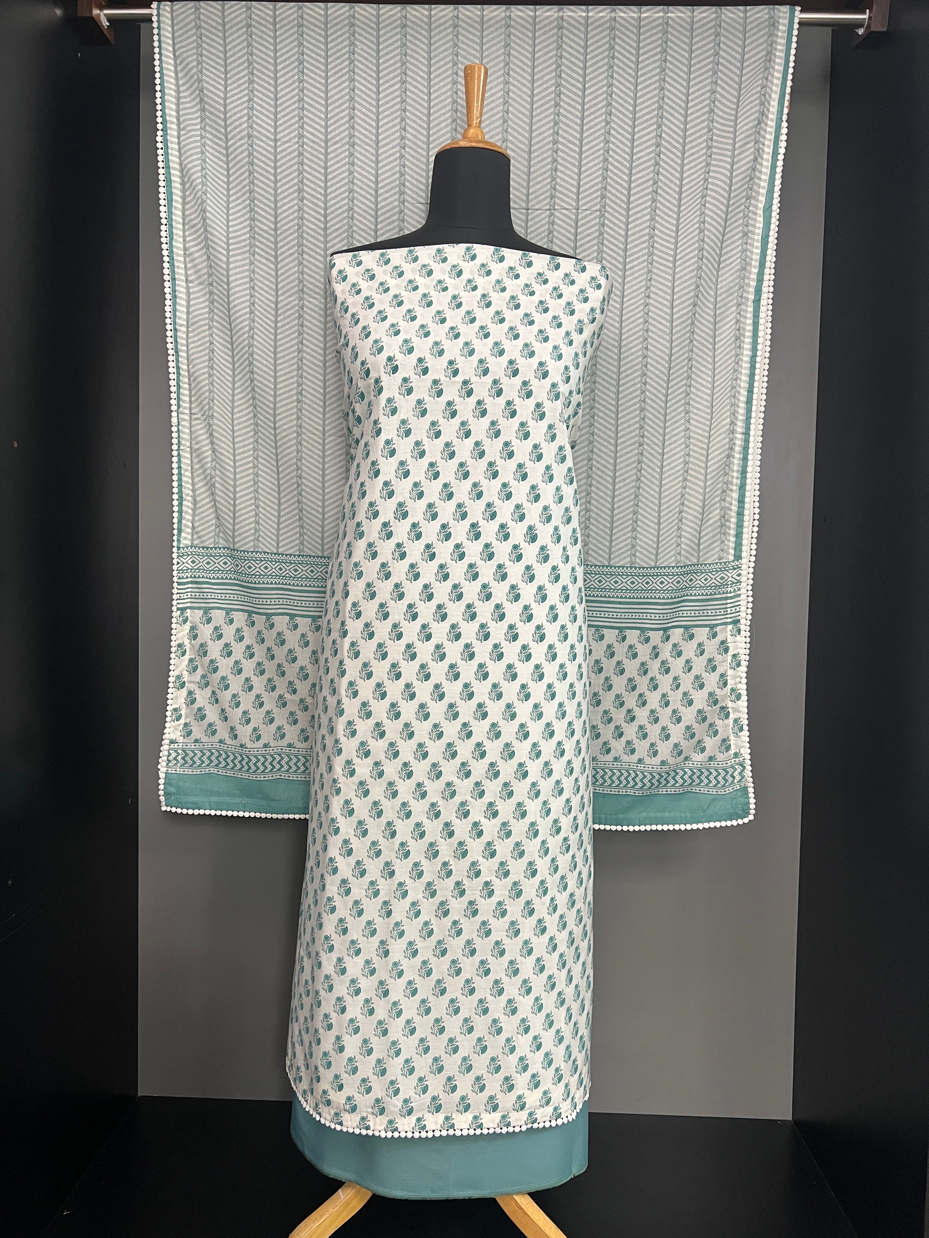 Block Printed Cotton Salwar Set | HE256