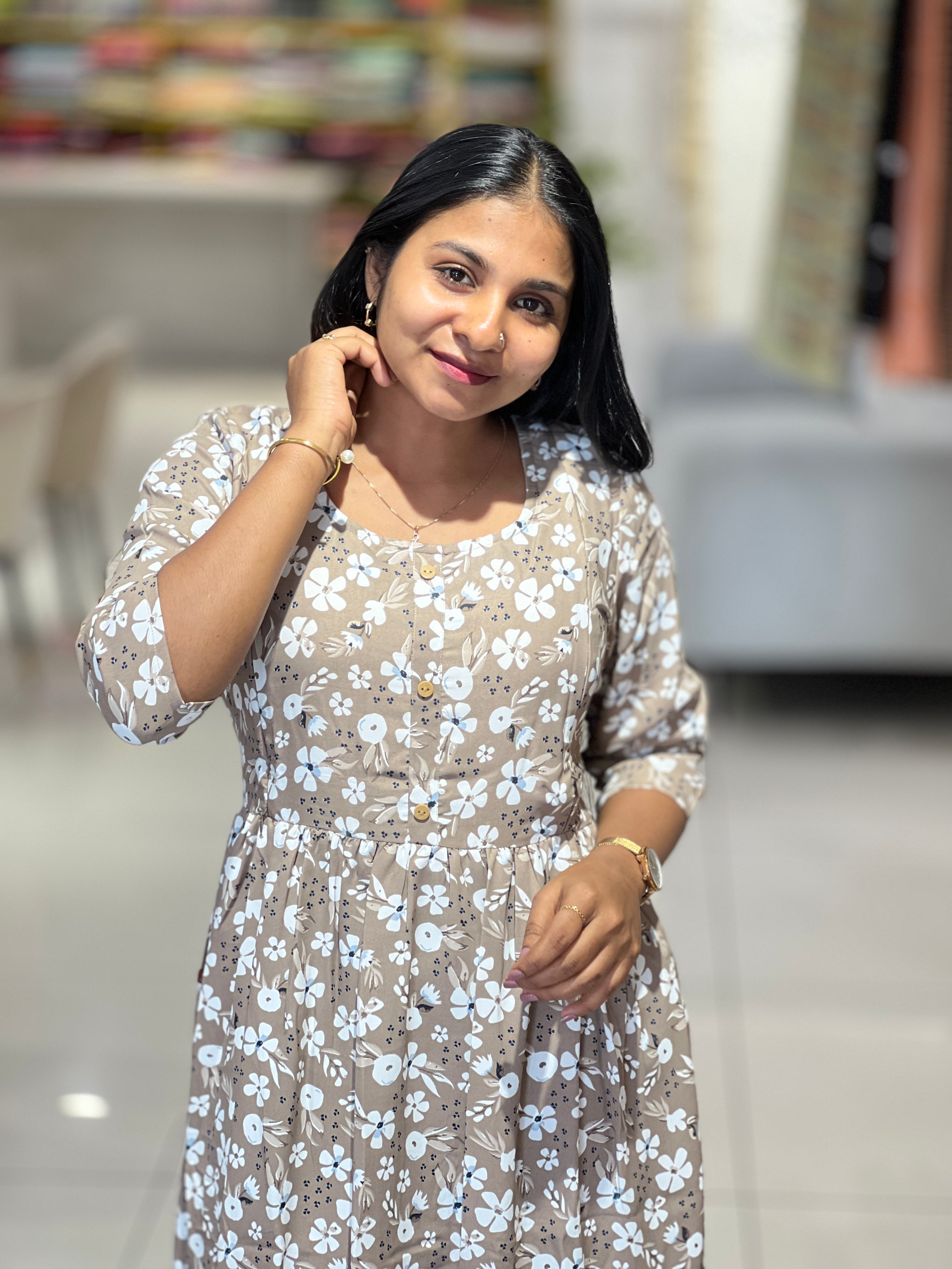Floral Digital Printed Rayon Kurta | VSI104
