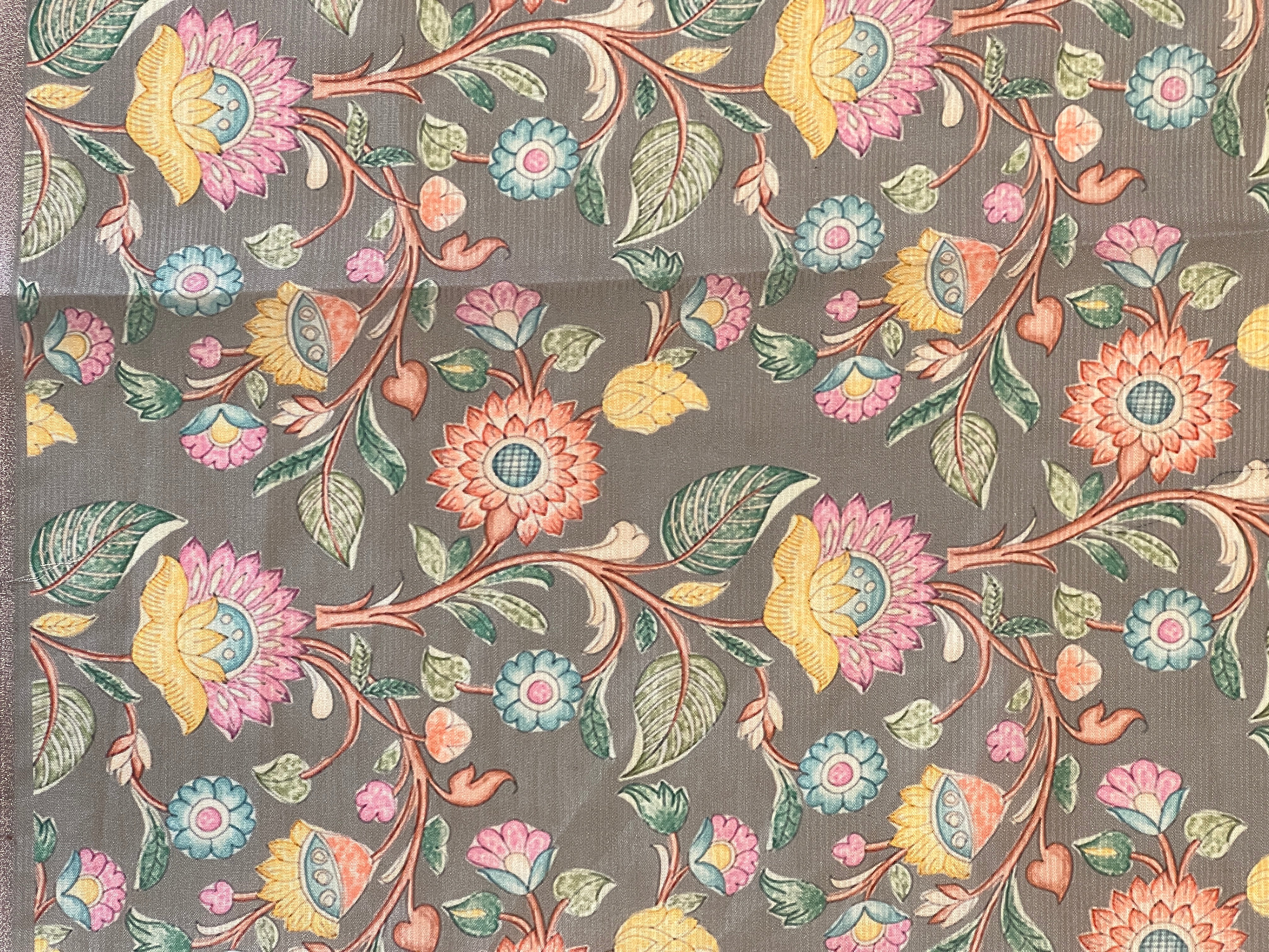 Machine Embroidery Silky Kota Saree | SVF219