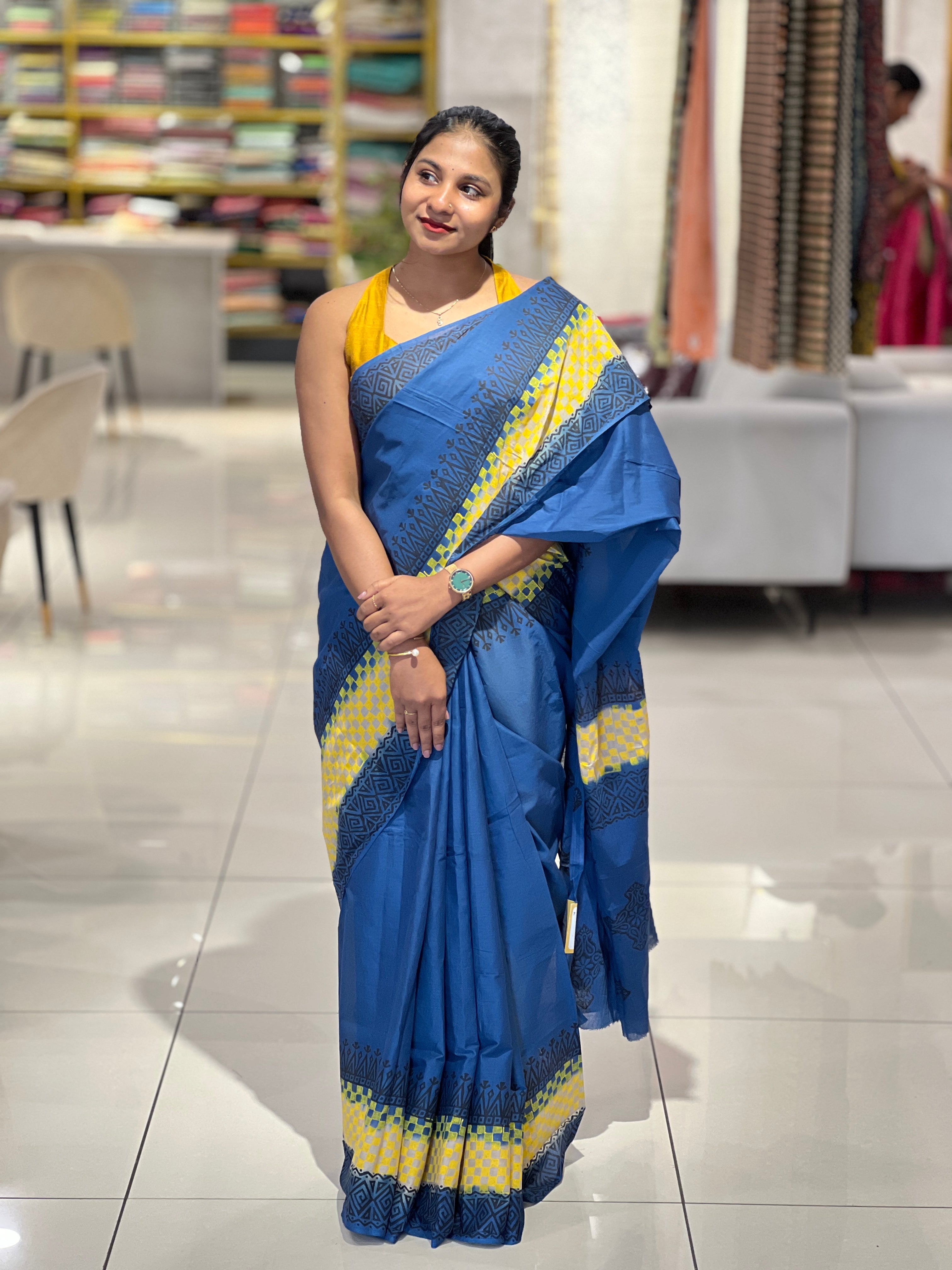 Printed Cotton Saree | SFA126