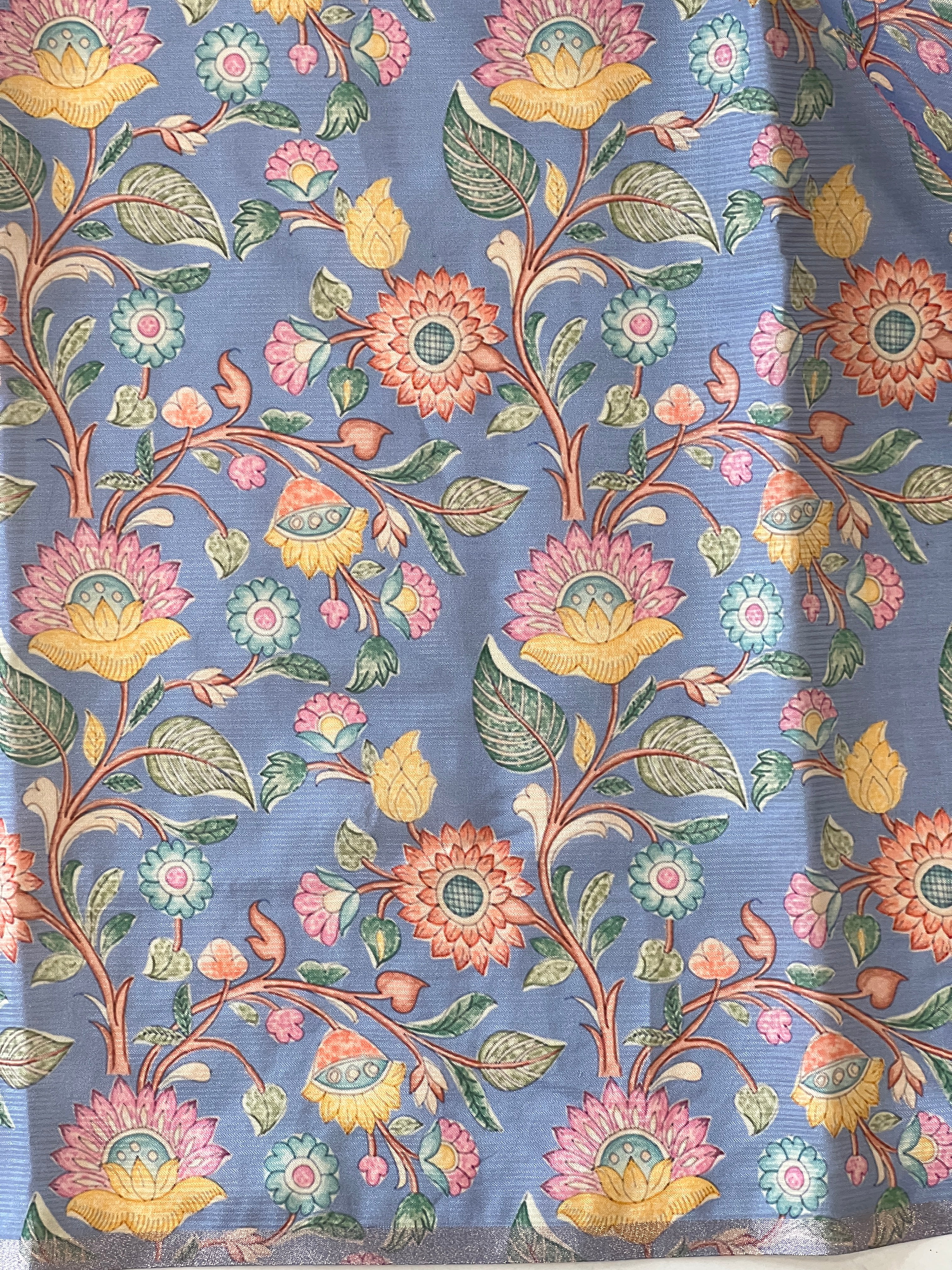 Machine Embroidery Silky Kota Saree | SVF221