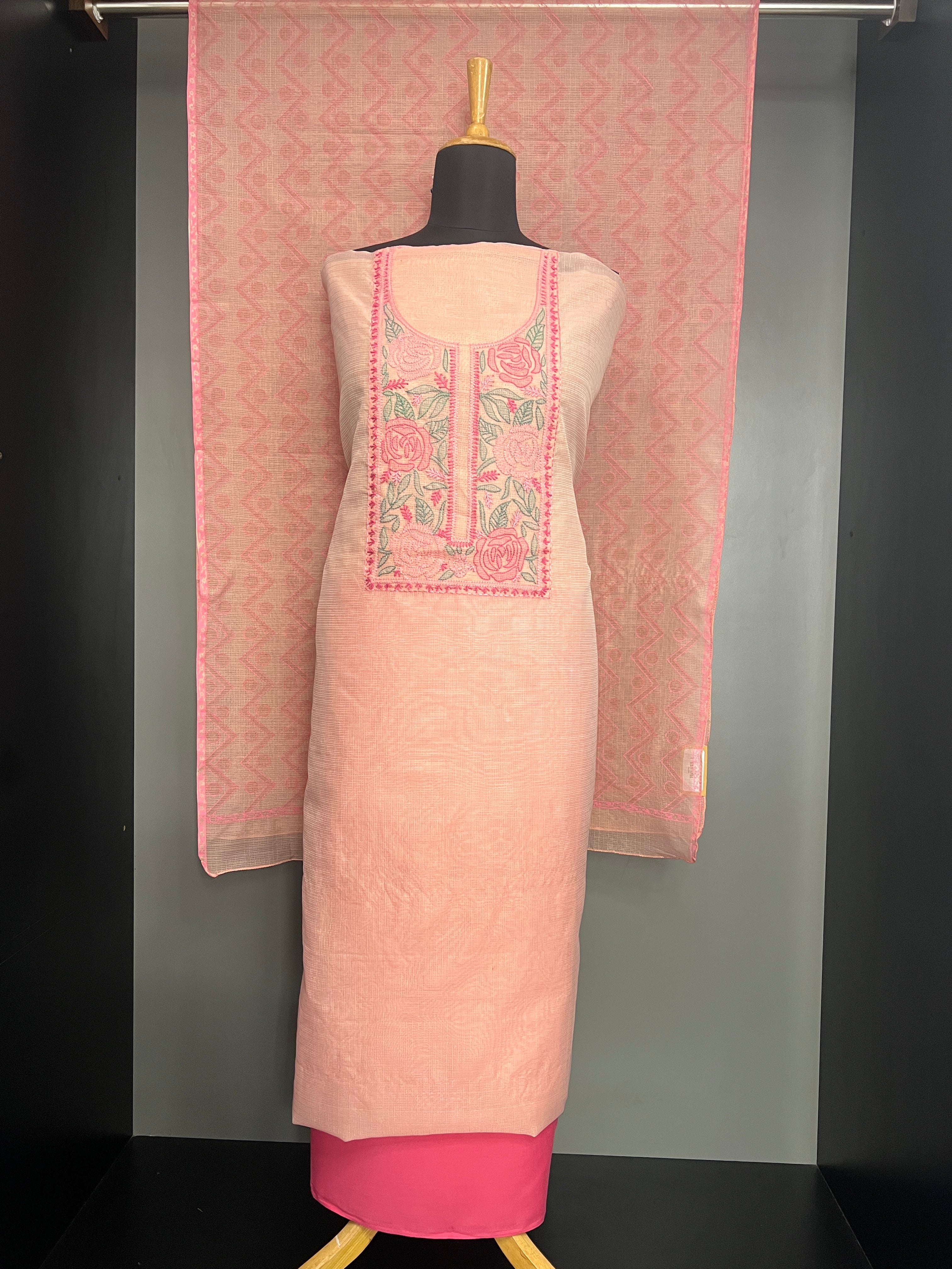 Floral Embroidered Pattern Kota Salwar Set | JSC599