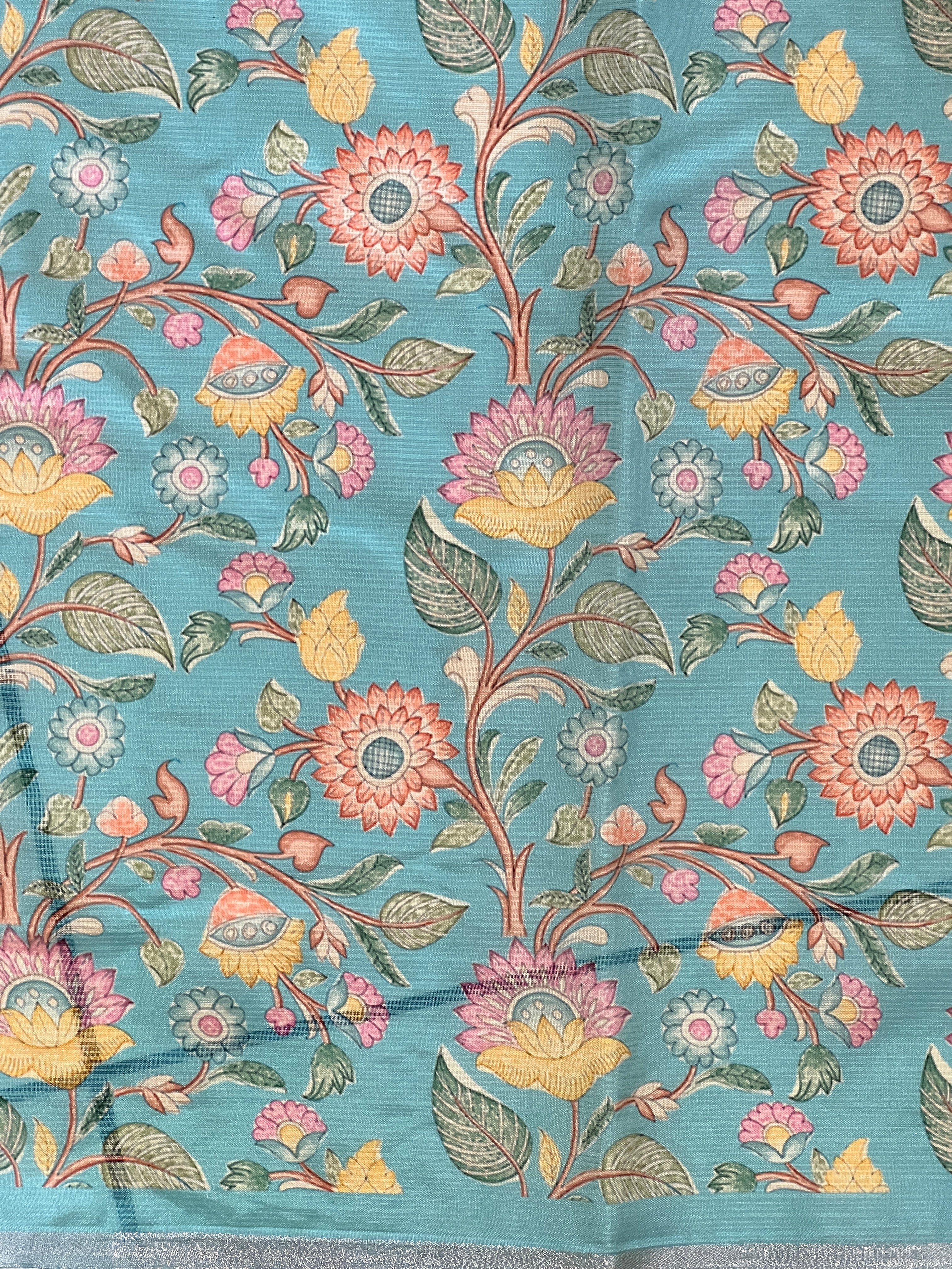 Machine Embroidery Silky Kota Saree | SVF220