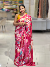 Floral Digital Printed Satin Crepe Saree | SSN336