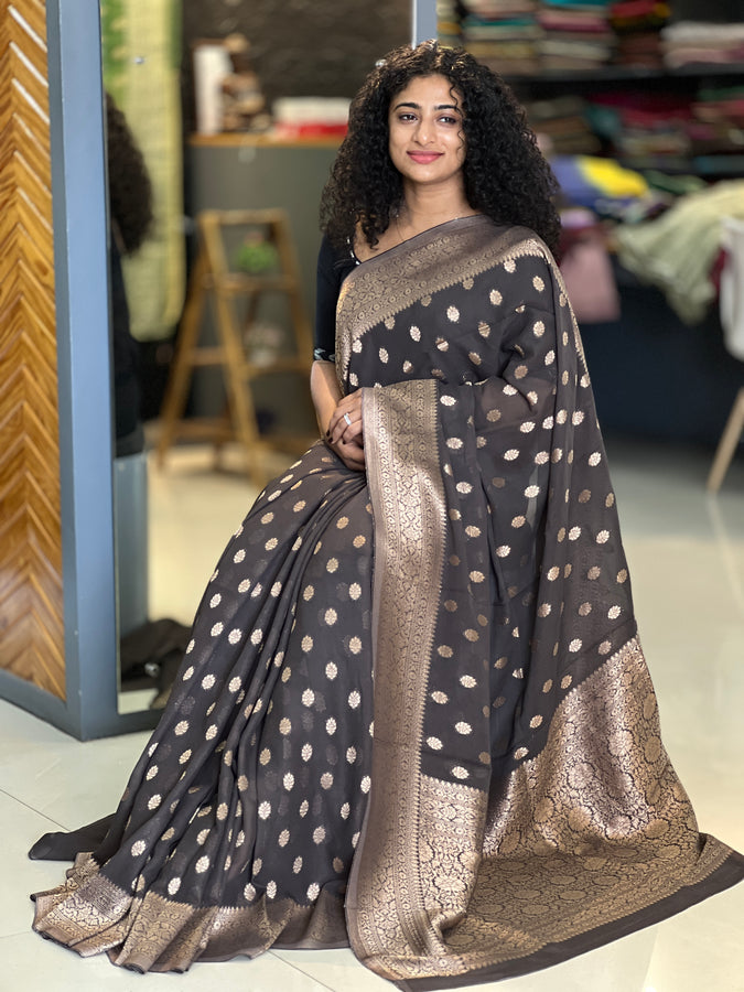 Banarasi Weaved Georgette Saree | YNG255