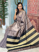 Stripe Patterned Semi Tussar Saree | PD612