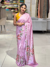 Floral Digital Printed Satin Crepe Saree | SSN332