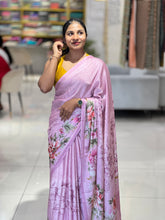 Floral Digital Printed Satin Crepe Saree | SSN332