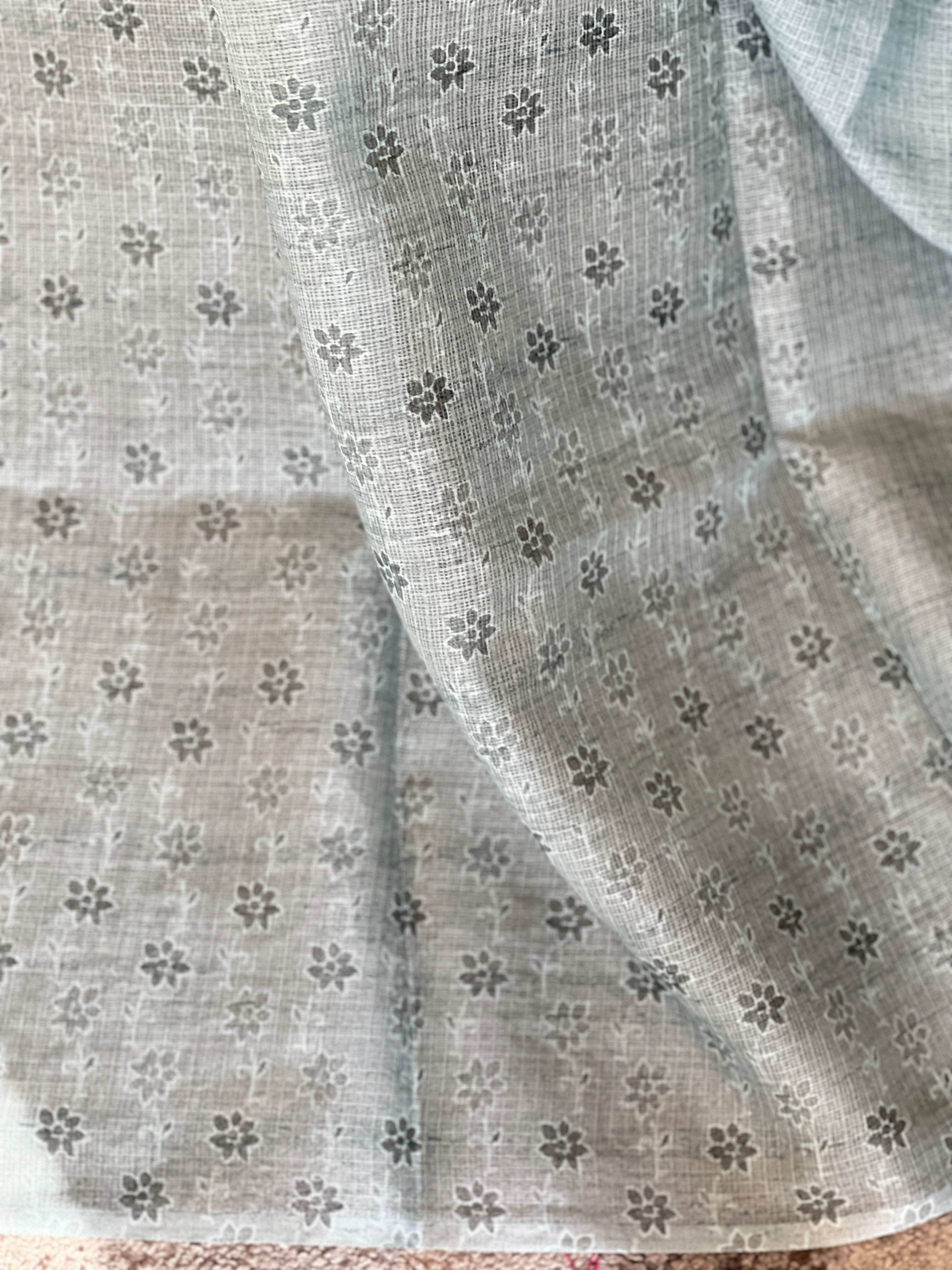 Floral Machine Embroidery Detailed Kota Saree | BLD1291