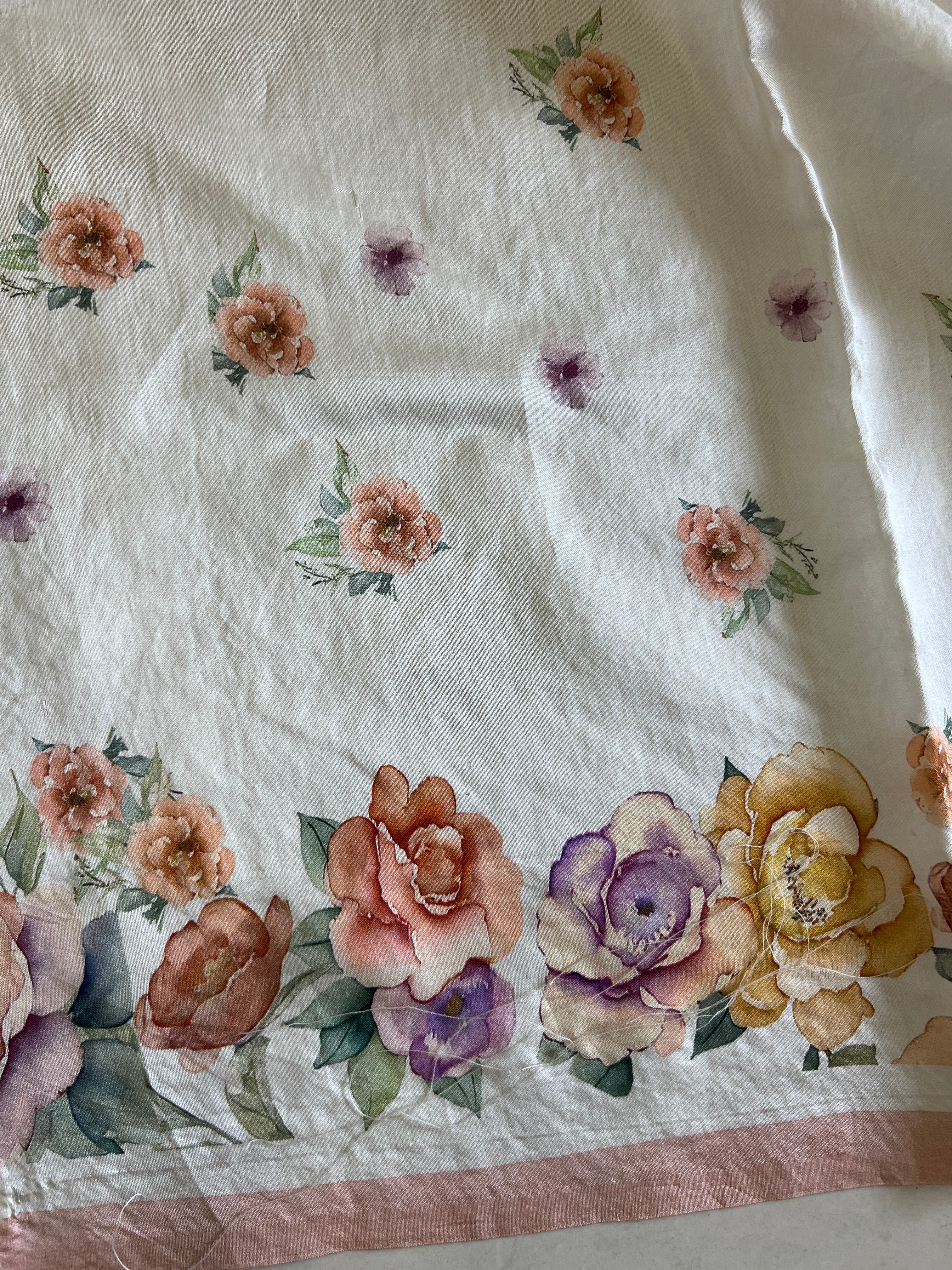 Digital Printed Floral Pattern Pure Organza Saree | SMC122