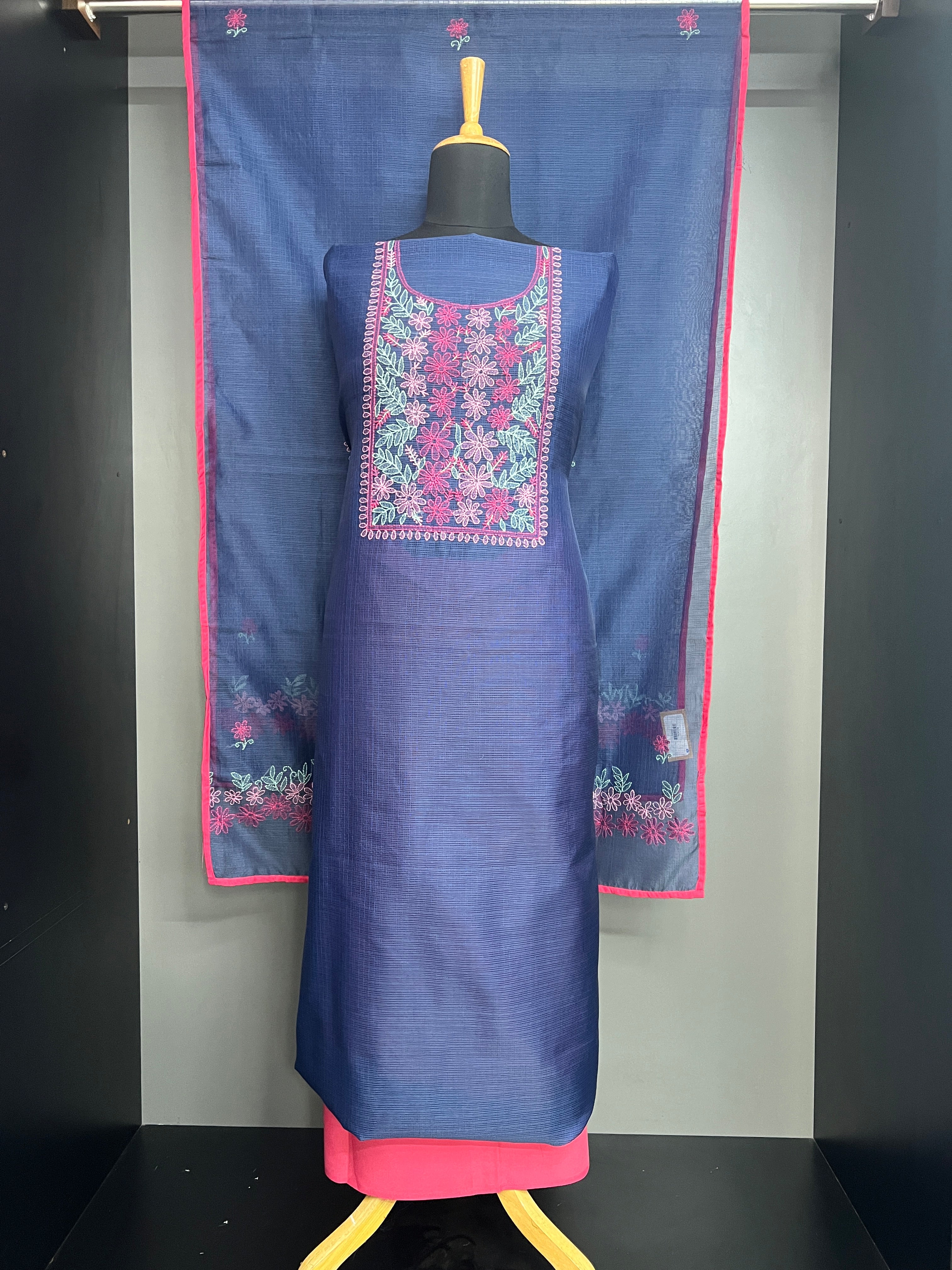 Multicolour Floral Embroidered Tepchi Kota Salwar Set |JSC600