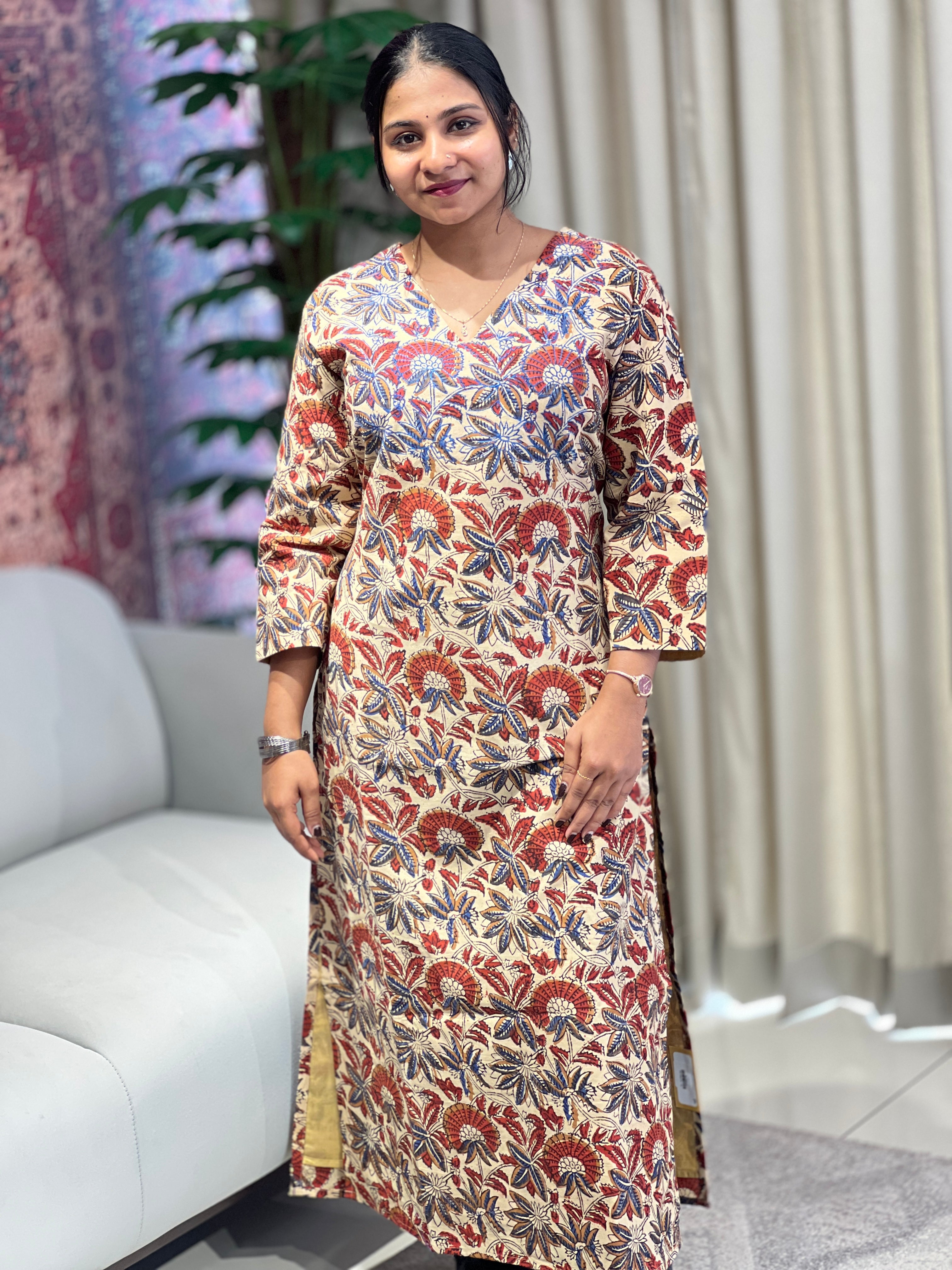 Printed Cotton Kurta | DNT980