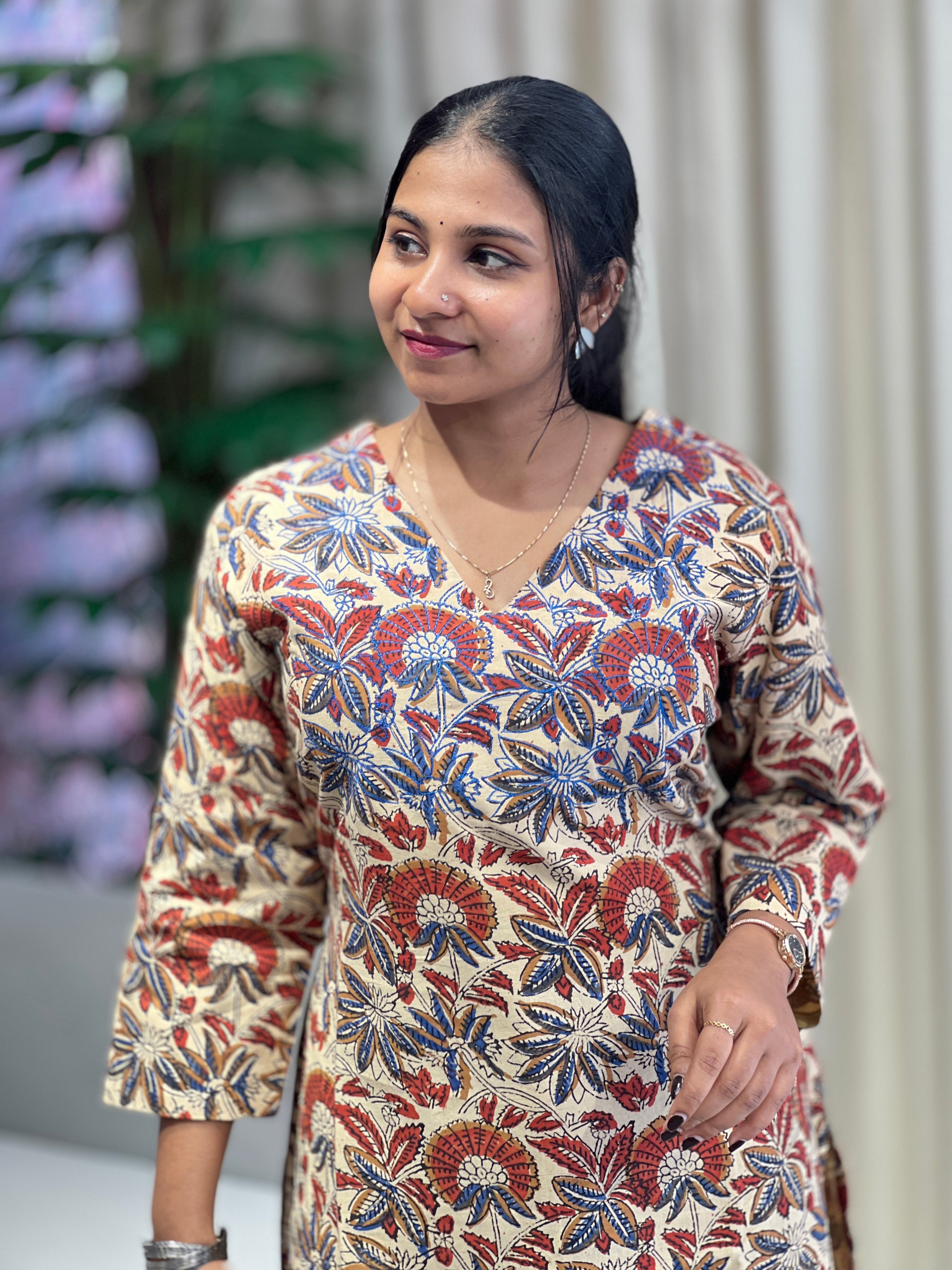 Printed Cotton Kurta | DNT980