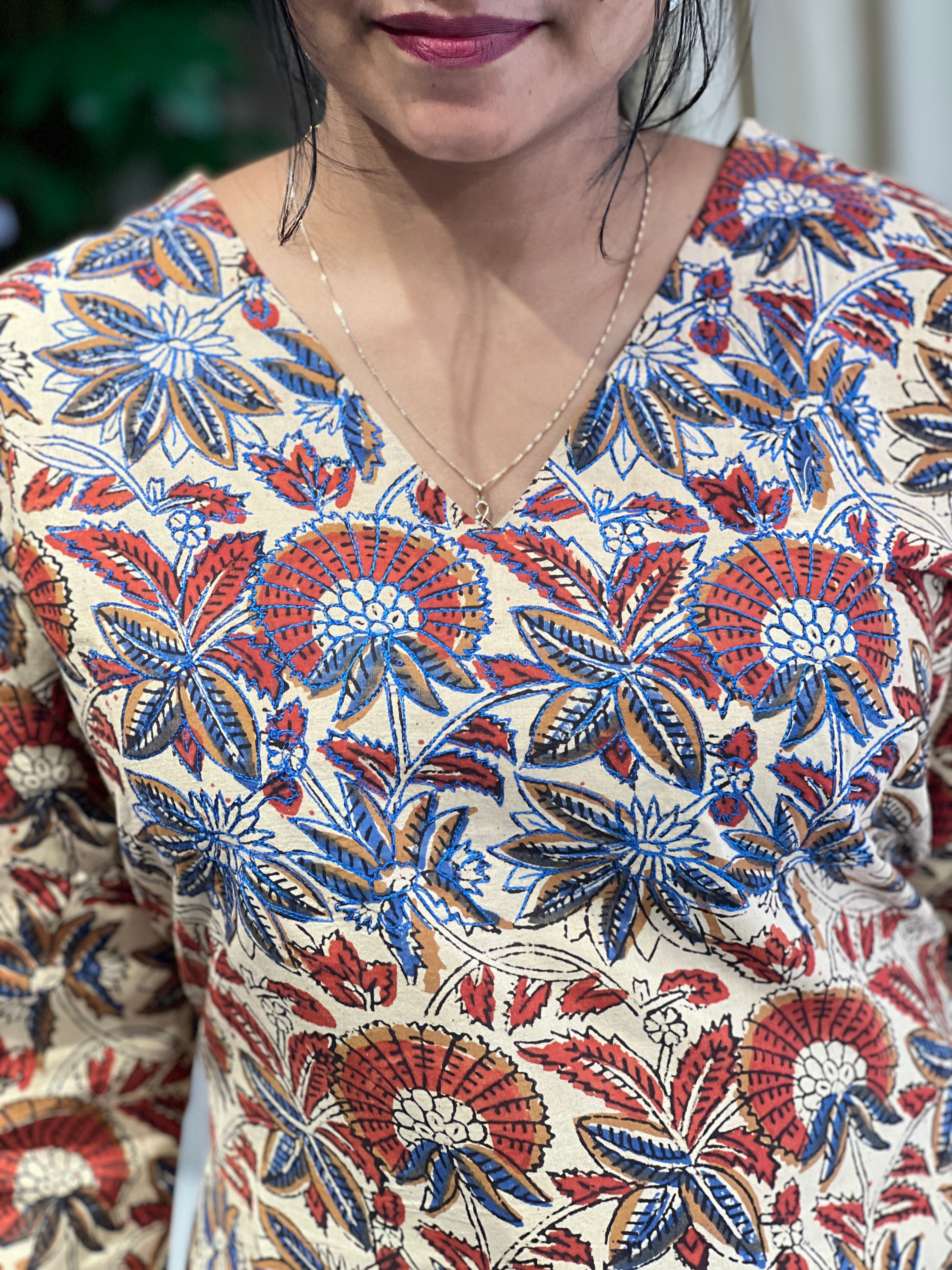 Printed Cotton Kurta | DNT980