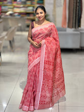 Digital Printed Leaf Patterned Cotton Saree | VDA324