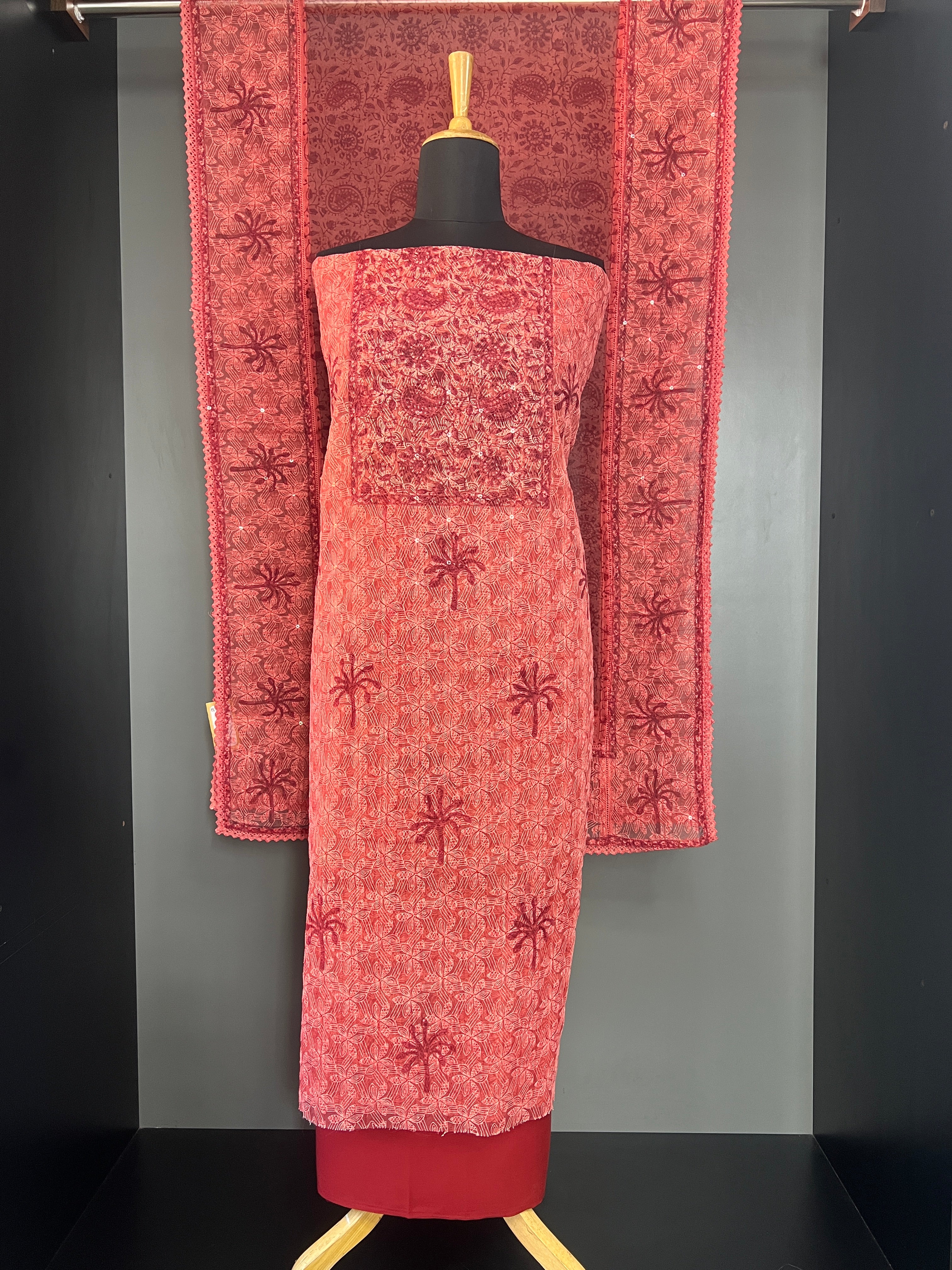 Floral & Sequin Detailed Tepchi Kota Salwar Set |JSC602