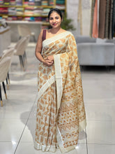Digital Printed Leaf Patterned Cotton Saree | VDA327