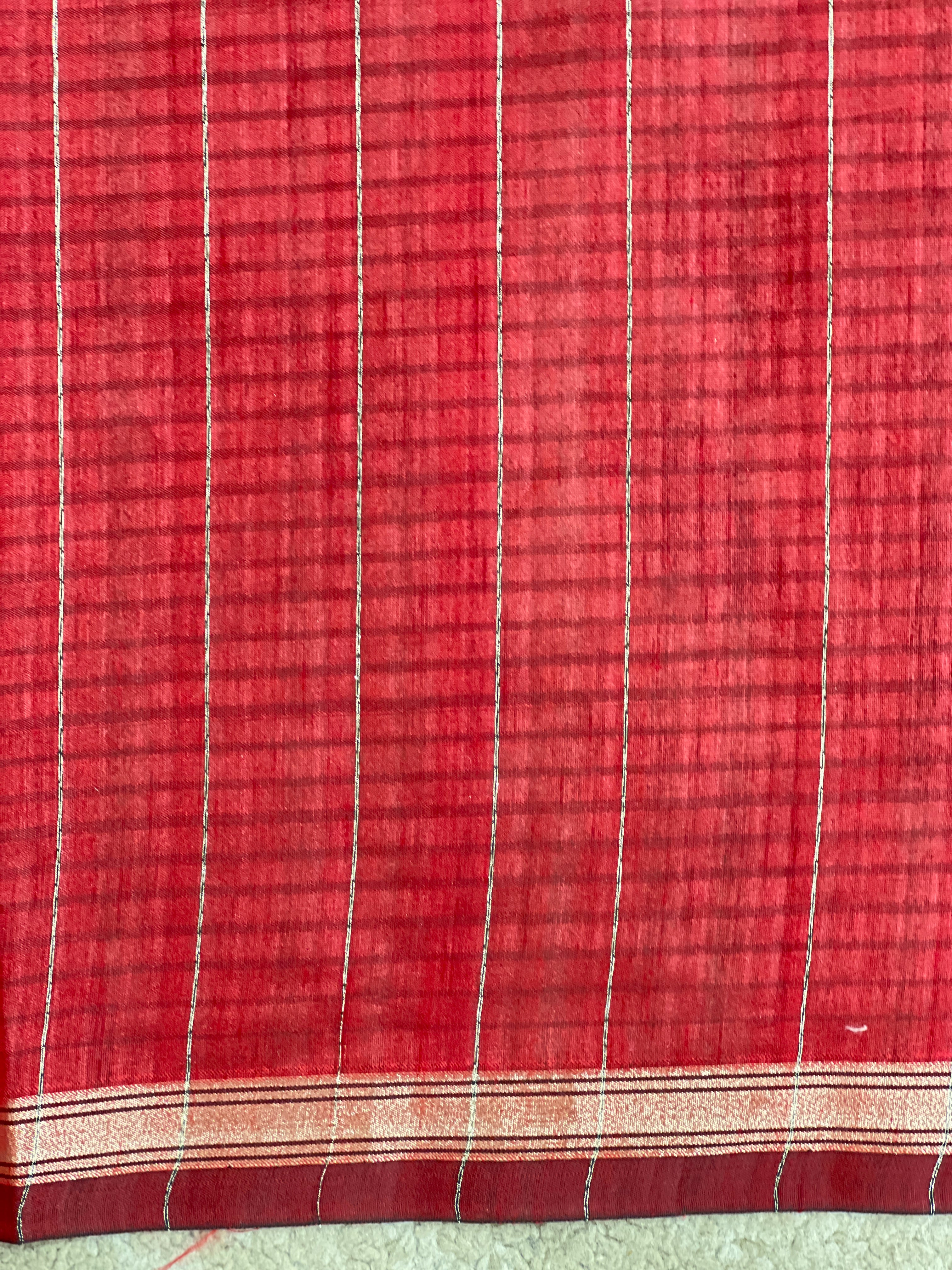 Kattam Border Pattern Semi Silk Saree | YNG1667