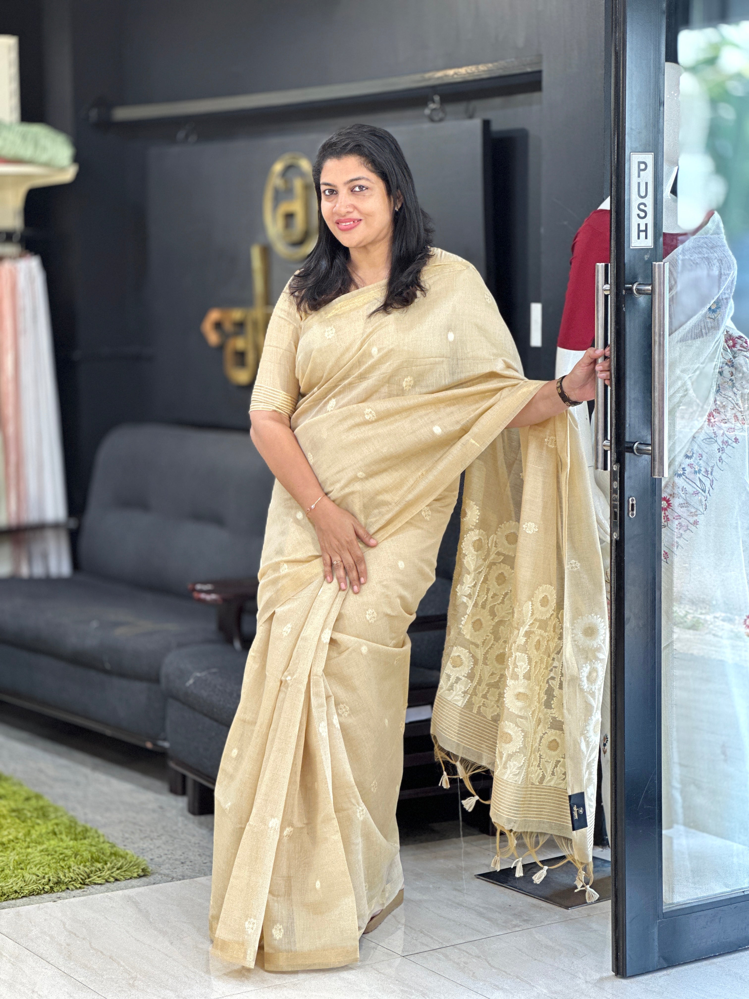 Buta Weaved Powerloom Chanderi Saree | SSN519